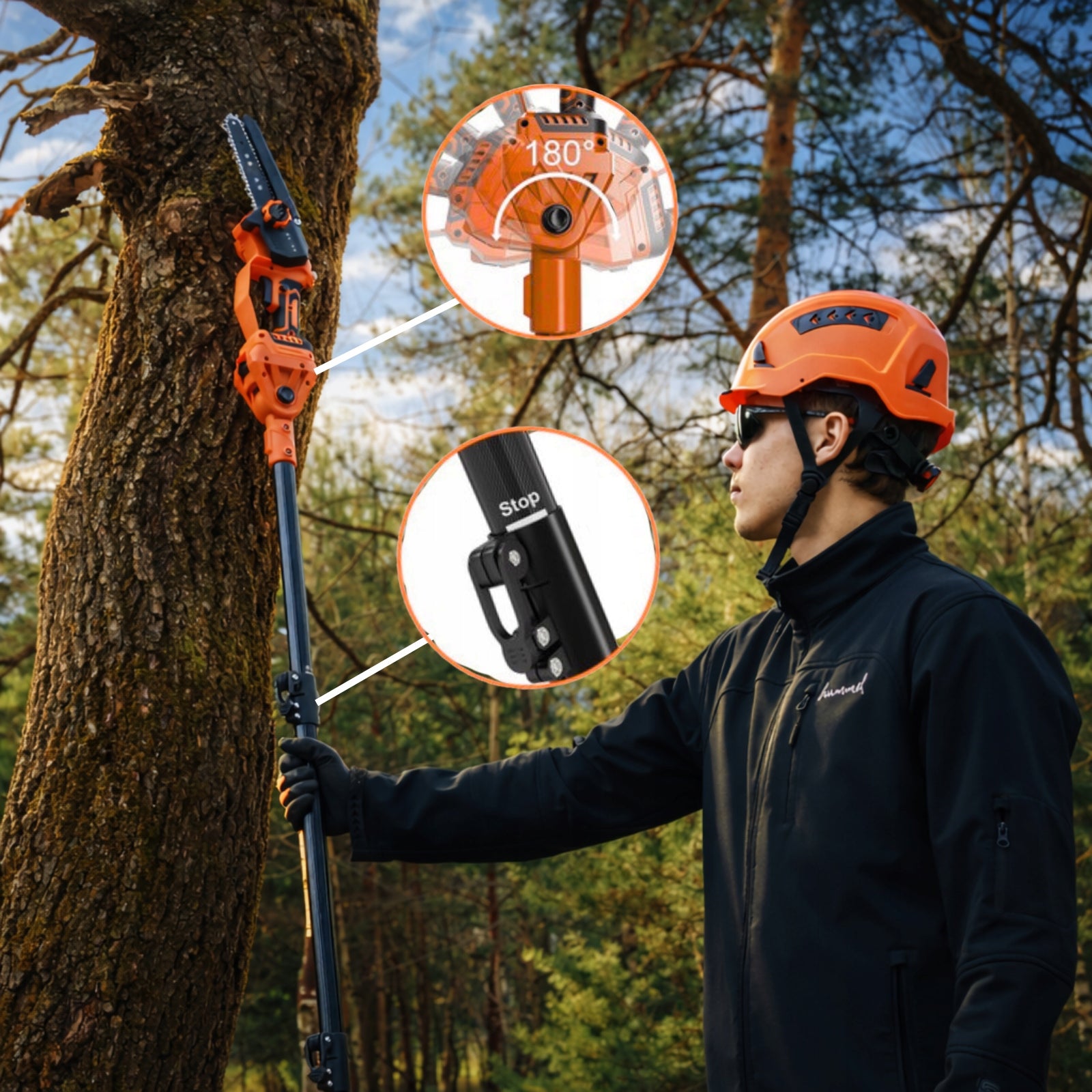 2in1 Cordless Chainsaw ON BOOM Electric Brushless Batteries included yes