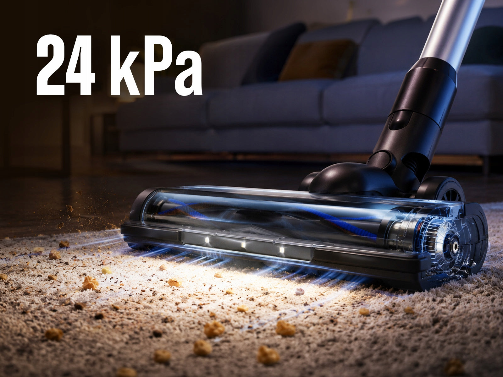2in1 Cordless Upright Vacuum Cleaner Handheld Cordless Powerful HEPA Black Brand Emavo
