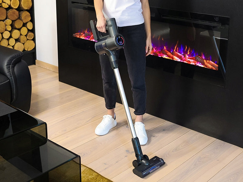 2in1 Cordless Upright Vacuum Cleaner Handheld Cordless Powerful HEPA Black Dominant color black