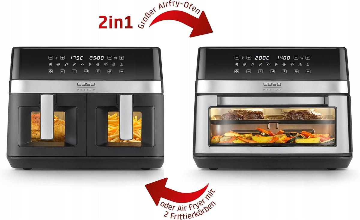 2in1 Fat Free Fryer/Oven 14L Two Chambers 2200W