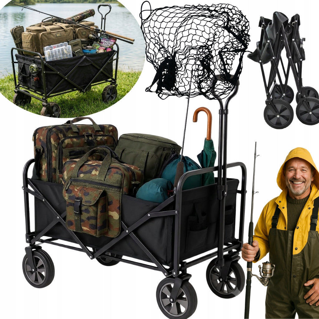 2in1 Strong XXL 145L Fishing Trolley Tourist Transport For Fish +Freebie