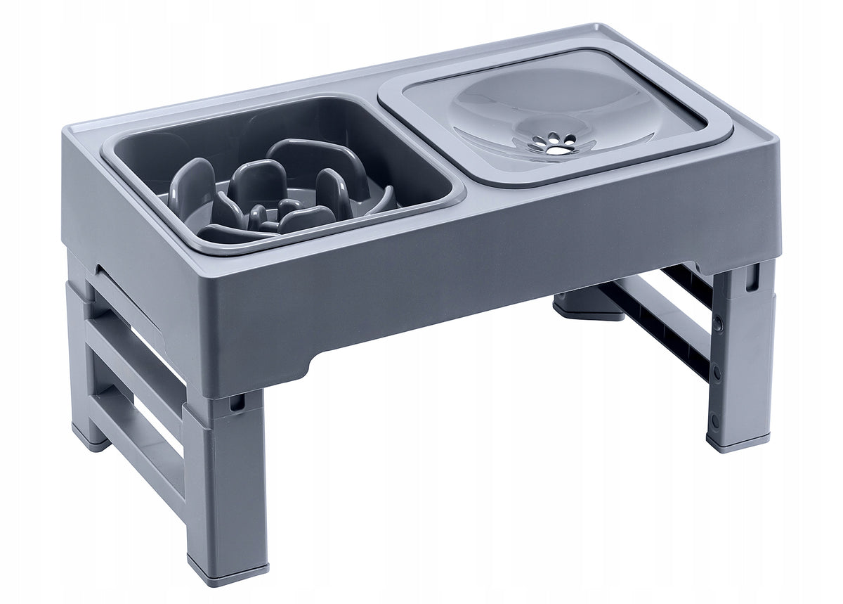 2in1 WATER BOWL NON-SPLASHING SLOWING FOOD FOR CAT DOG ELS PET