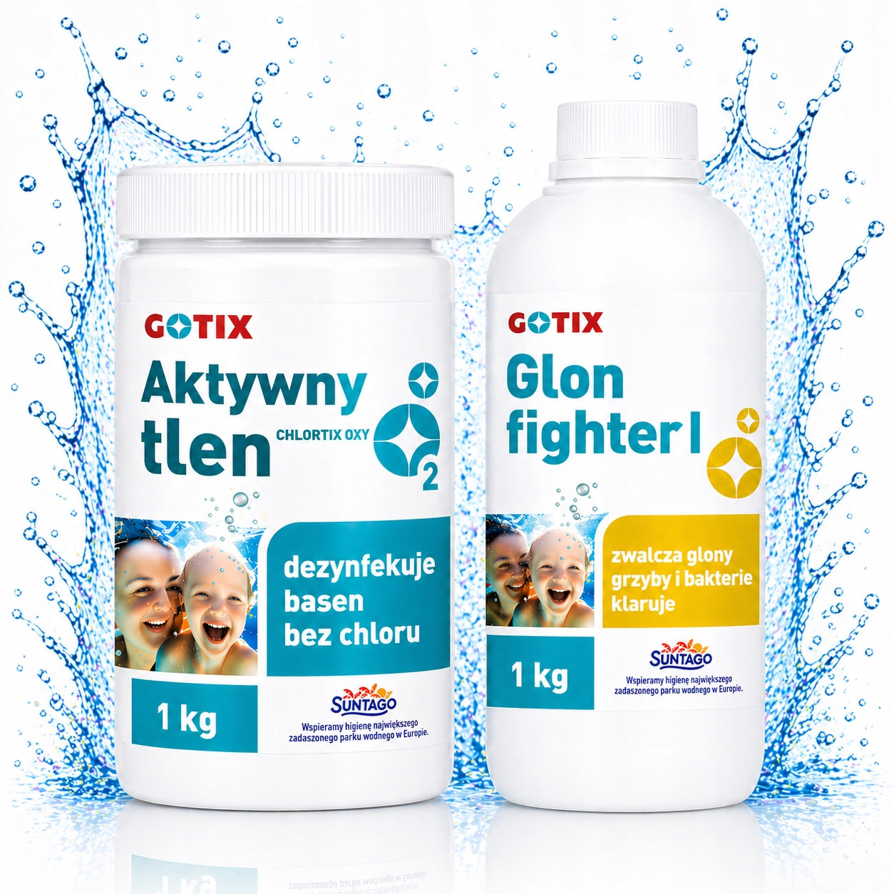 2in1 set ACTIVE OXYGEN 1kg + ANTIALGAE 1L chemistry for spa jacuzzi pool