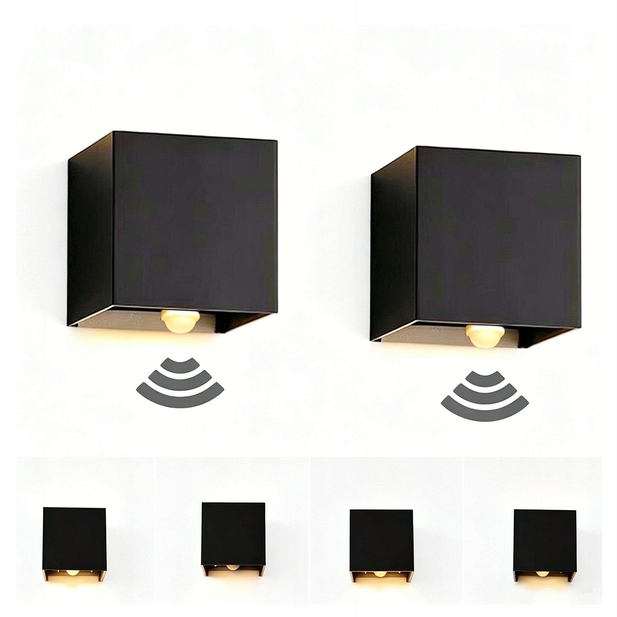 2pcs 6W LED Wall lamp with Motion sensor, adjustable up and down beam