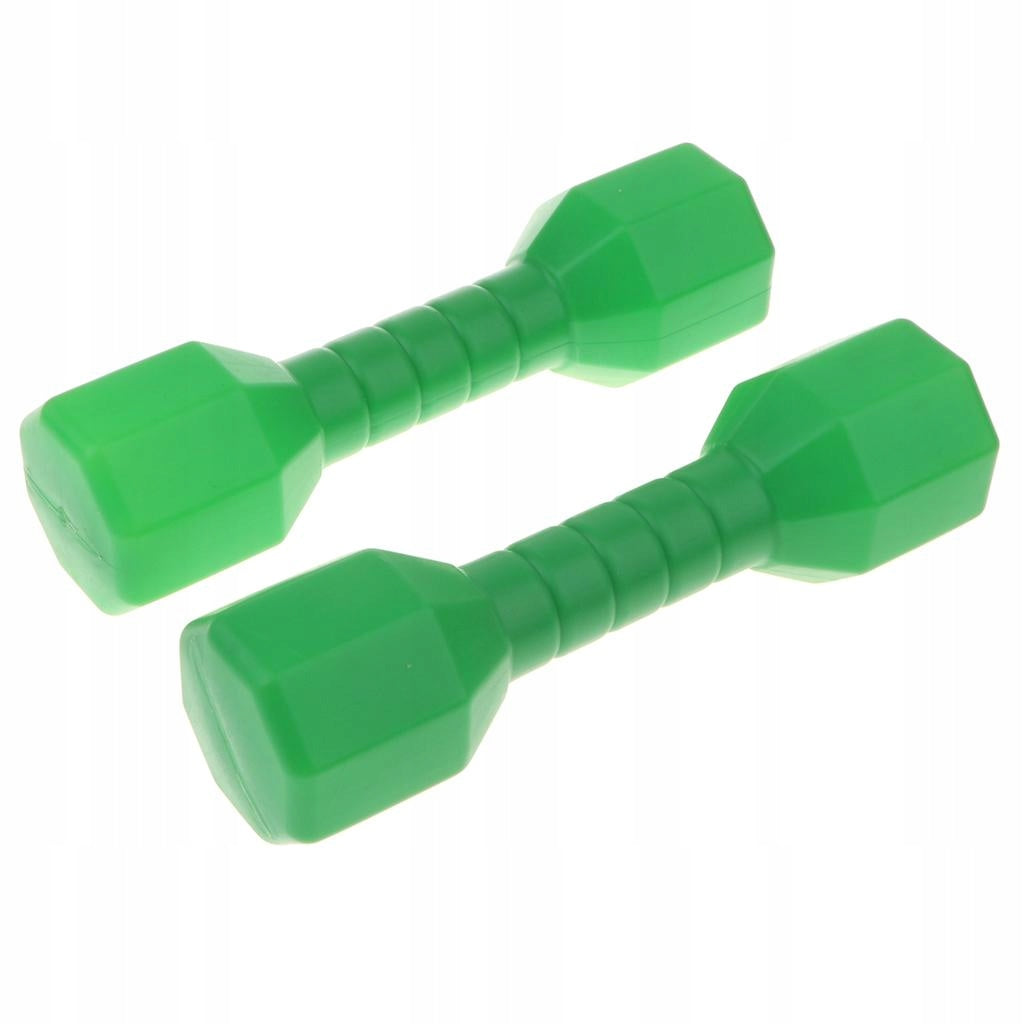 2pcs/Set Kid Baby Hand Bells Dumbbell Barbell with Sound Fitness Toy Green