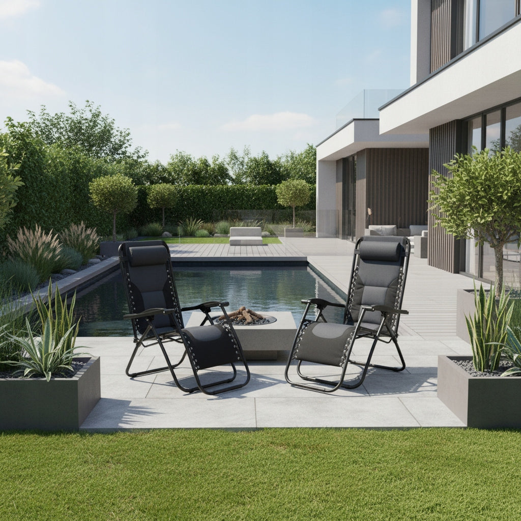 2pcs x GARDEN CHAIR WITH FILLING - ZERO GRAVITY - FOLDING CHAIR Manufacturer code KR05