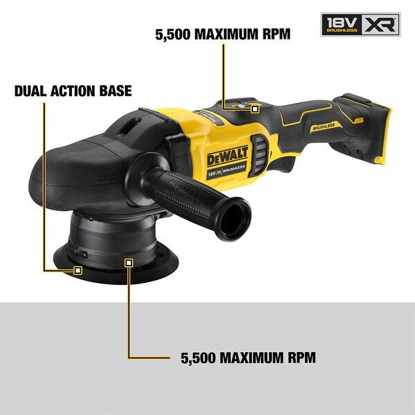 2x 18V XR 125MM 0*AH ROTARY-CENTER POLISHER Brand DeWalt
