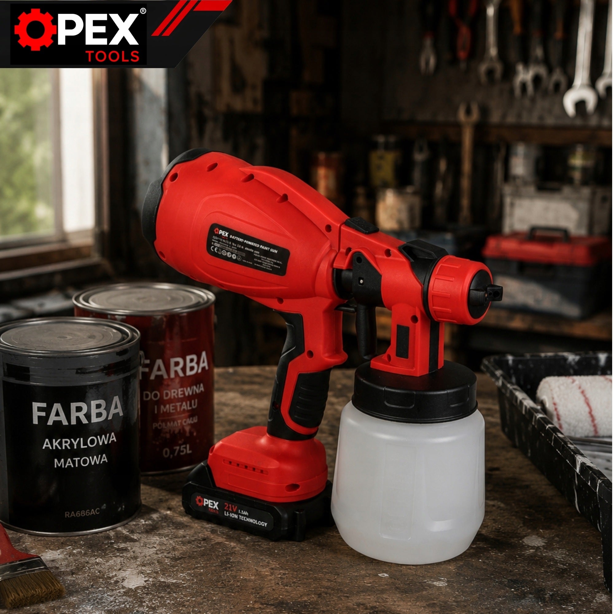 2x 21V CORDLESS PAINT GUN SPRAY PAINT SPRAY UNIT Packaging status original