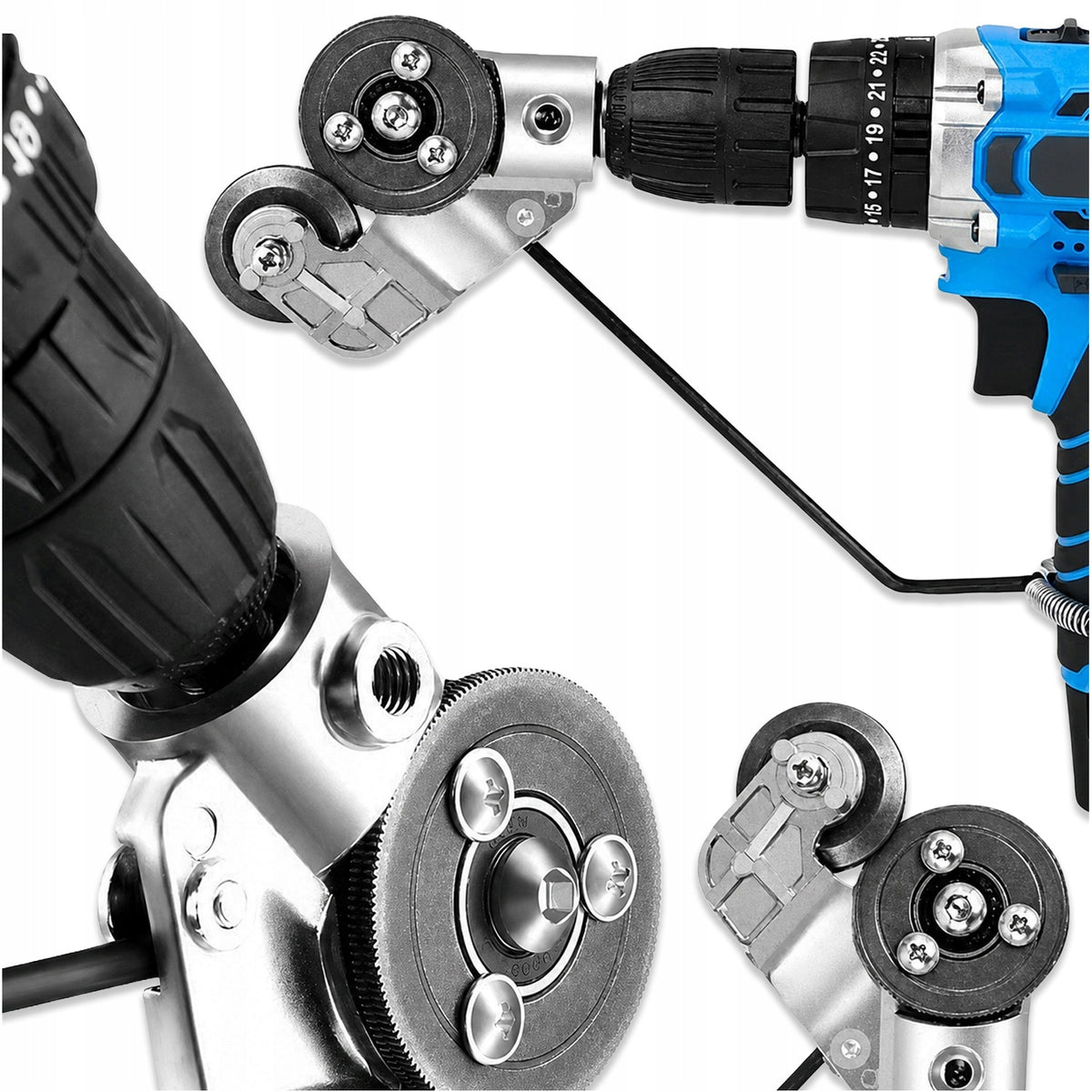 2x Adapter Attachment Cutters Sheets For Drills Wkretarke Koncow