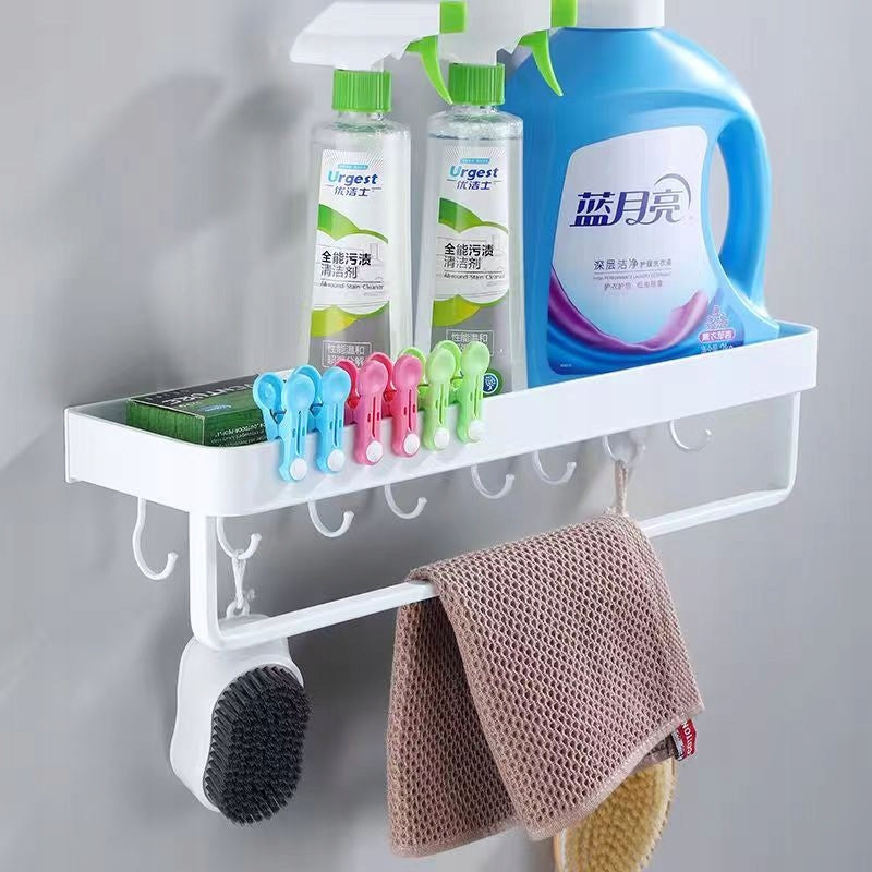 2x BATHROOM SHELF White self-adhesive 30cm Brand no brand