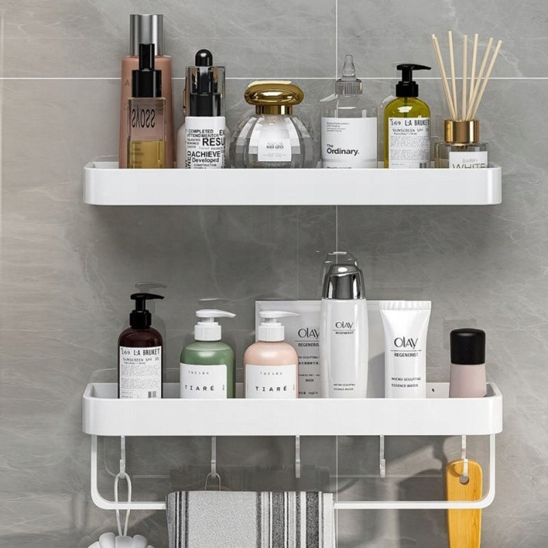 2x BATHROOM SHELF White self-adhesive 30cm