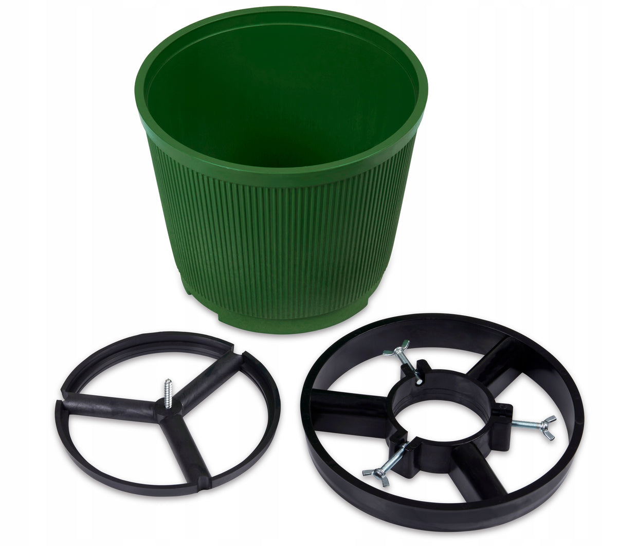 2x CHRISTMAS TREE STAND - PLANTER GREEN - LBS CH DON Brand Jestic
