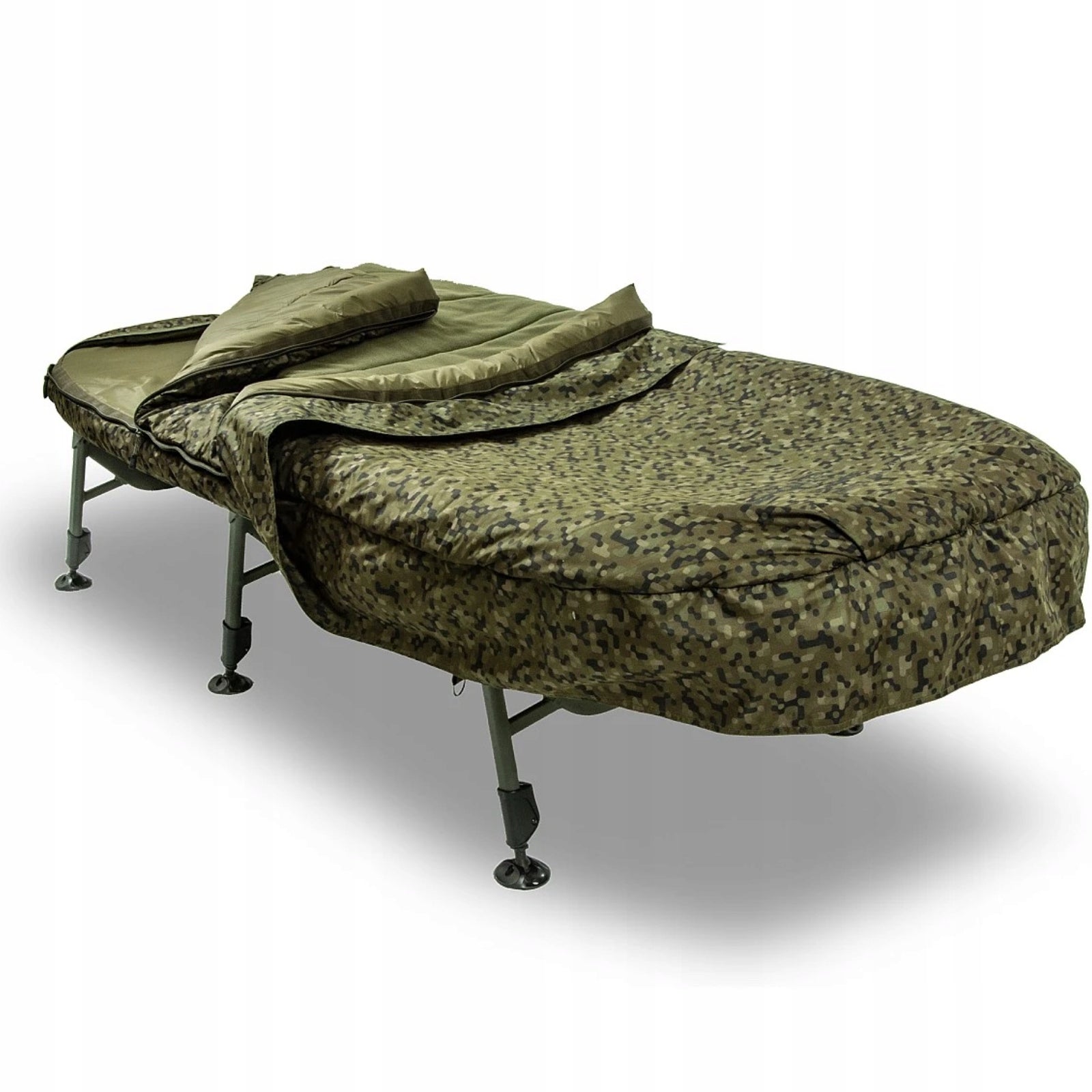 2x Carp Fishing Bed Solar Tackle SP C-Tech Memory Foam System MKII