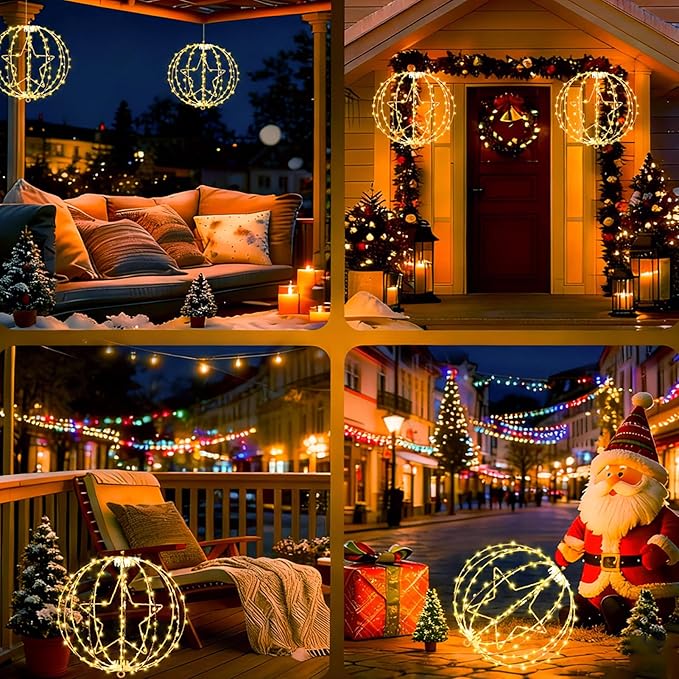 2x Christmas LED Ball 30cm Star Outdoor Decoration Indoor G26,4 Manufacturer code G24,4
