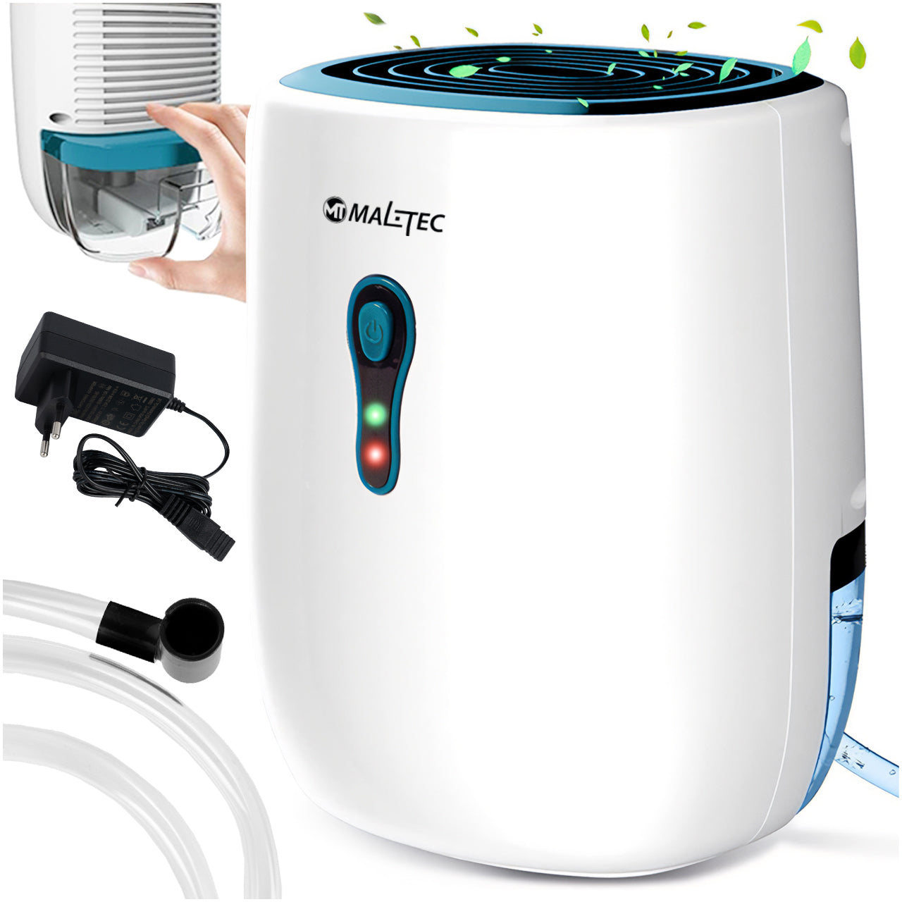 2x Dehumidifier Moisture Absorber Silent Efficient Maltec 0 8l Brand Maltec