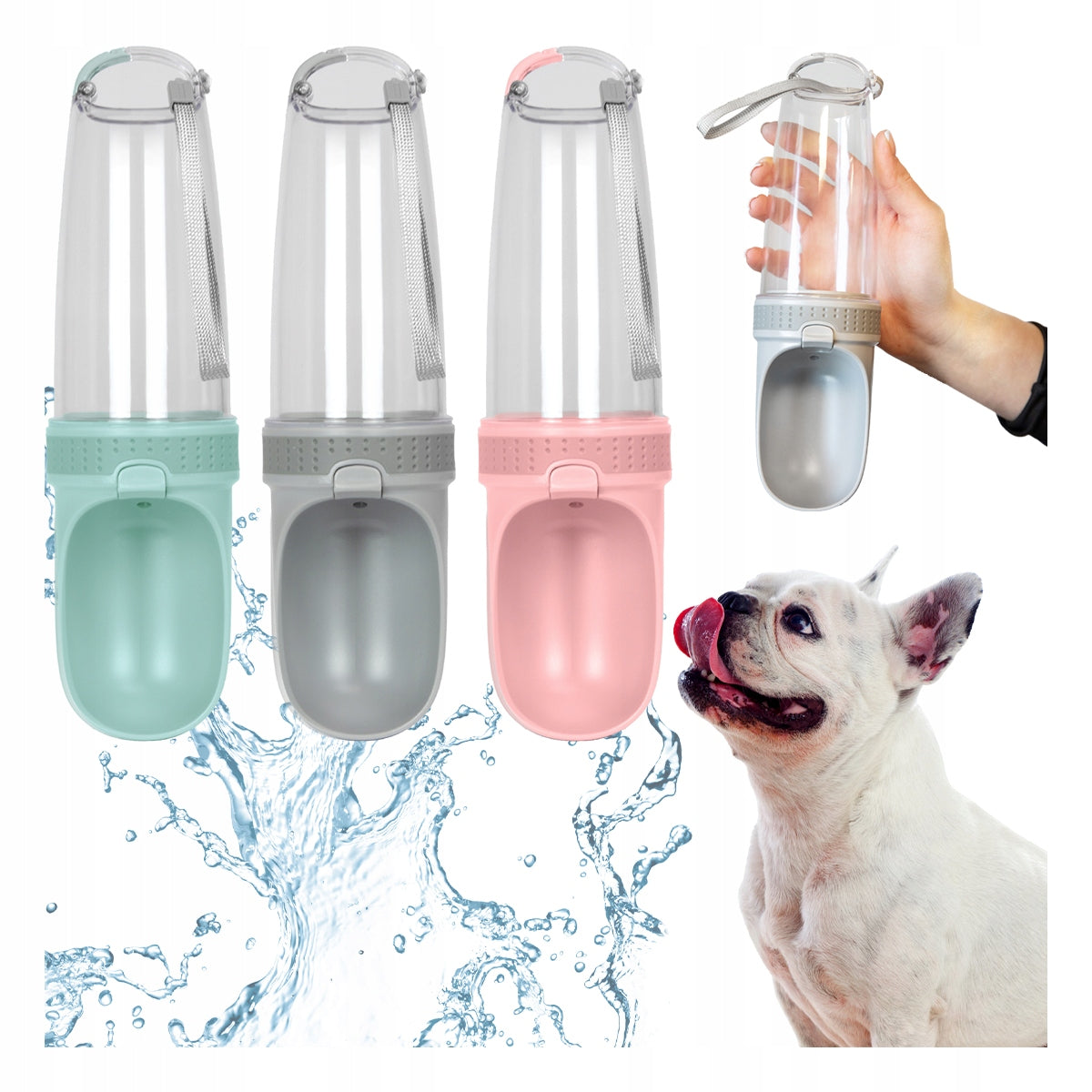 2x Dog Water Bottle Bowl Portable Practical Drinker Dog Water Bottle Manufacturer code 2x Poidlo na wodę dla psa