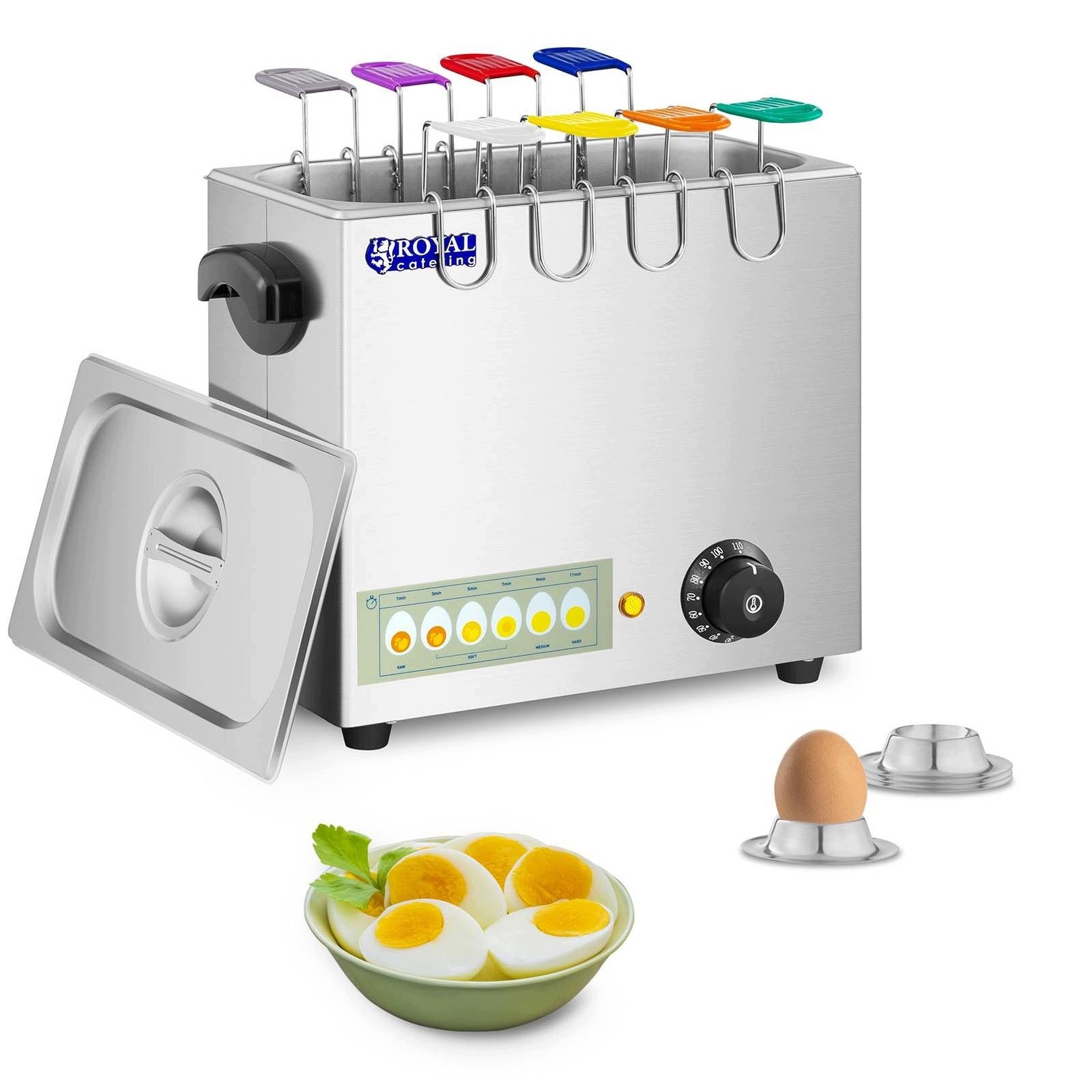 2x Egg Cooker 8 Eggs 2600W 30 - 110deg C + 4x Bases