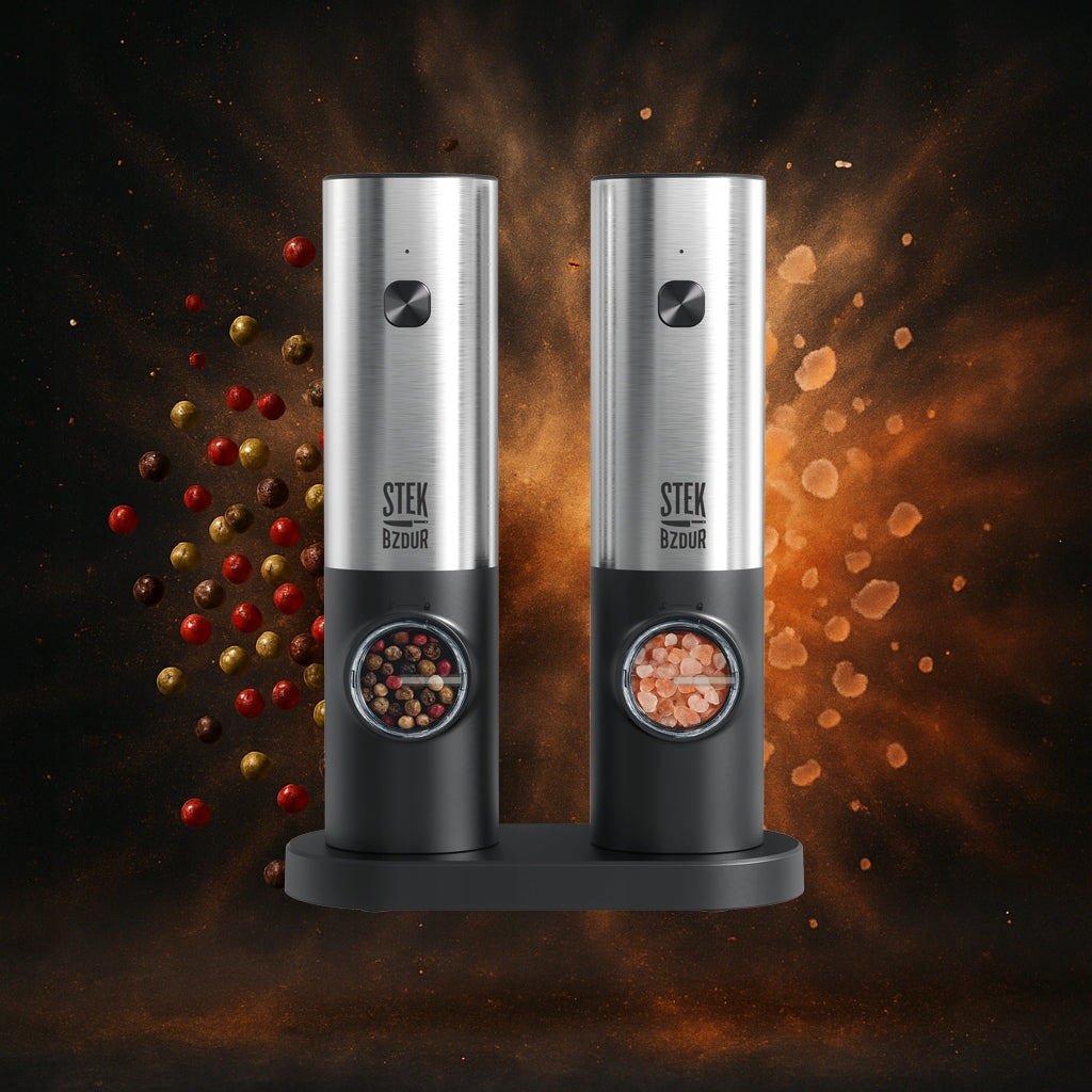 2x Electric Pepper and Salt Grinder USB Ceramic BATTERY Packaging status original