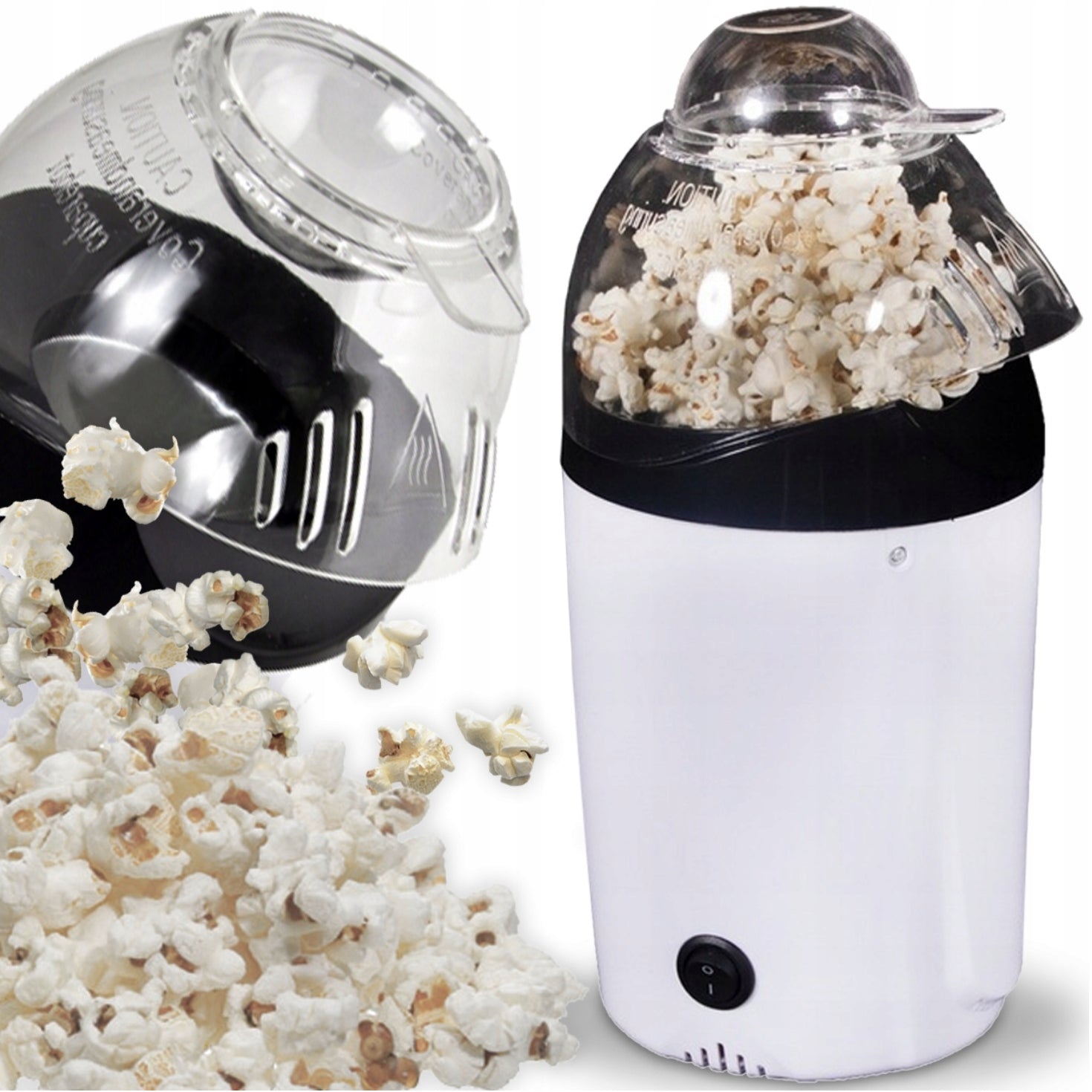 2x Esperanza POP EKP006 popcorn machine (1200W; white) Dominant color white