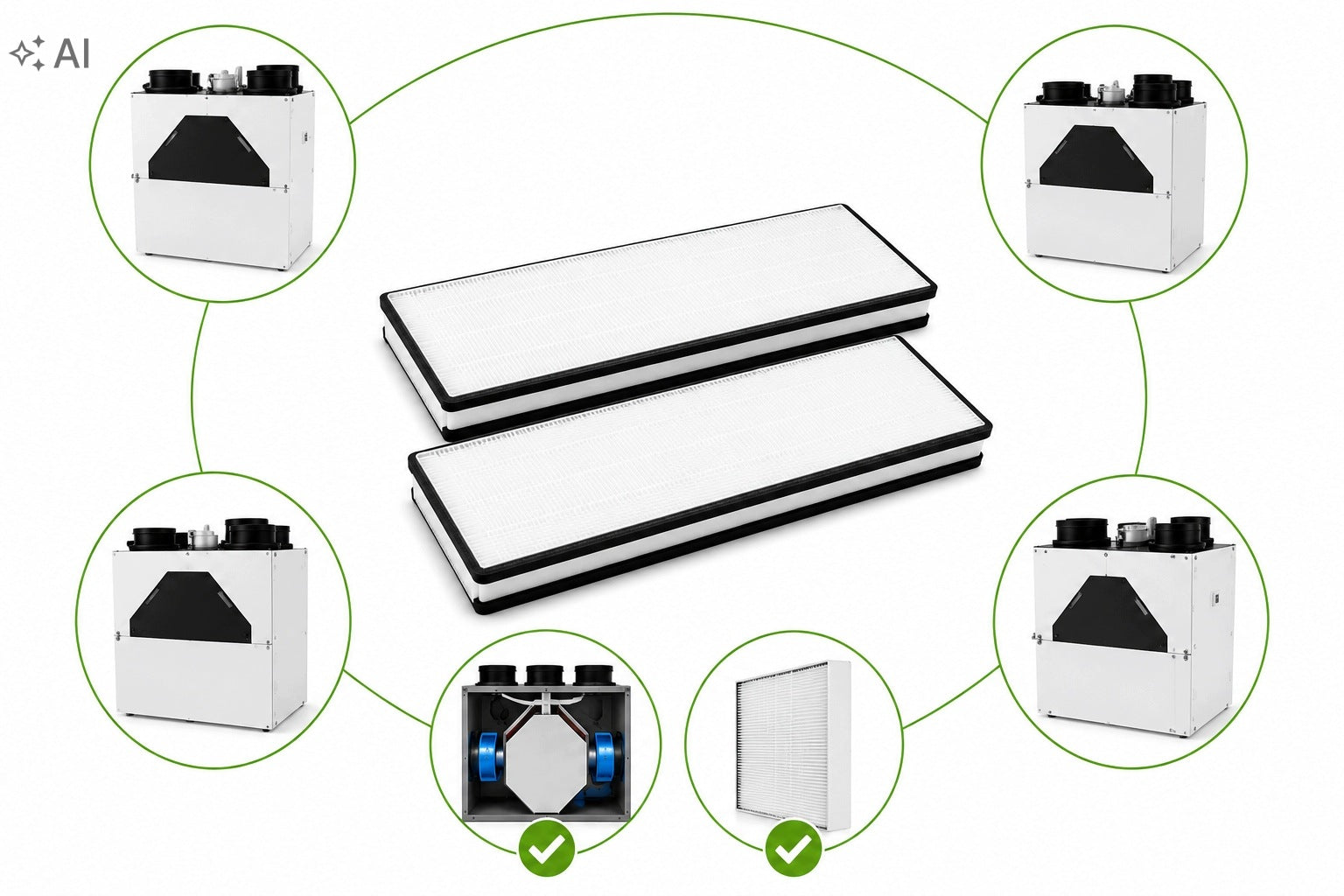 2x FILTER THESSLA GREEN AIRPACK HOME 300V 400V 500V 2x M5G3 002B0006 SET Manufacturer code B006