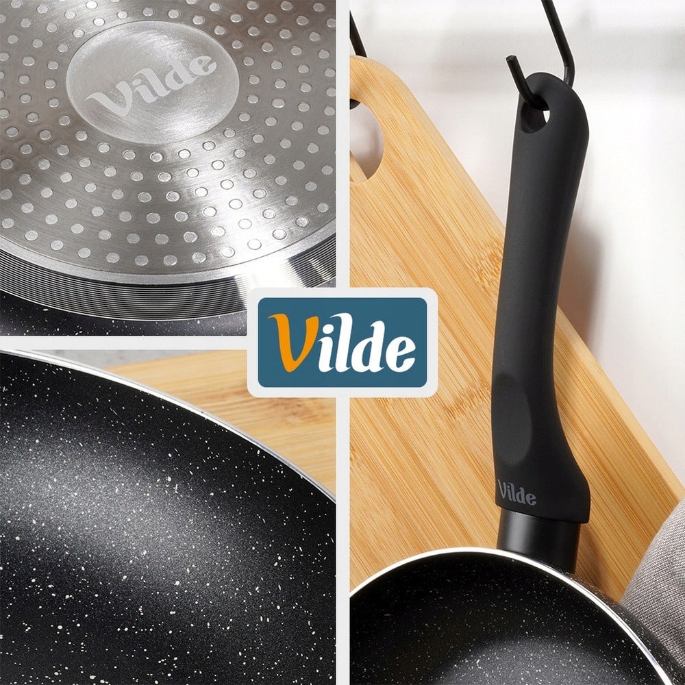 2x GRANITE pan with lid set of pans with lids VILDE 16 24 cm Manufacturer code 5900670119789