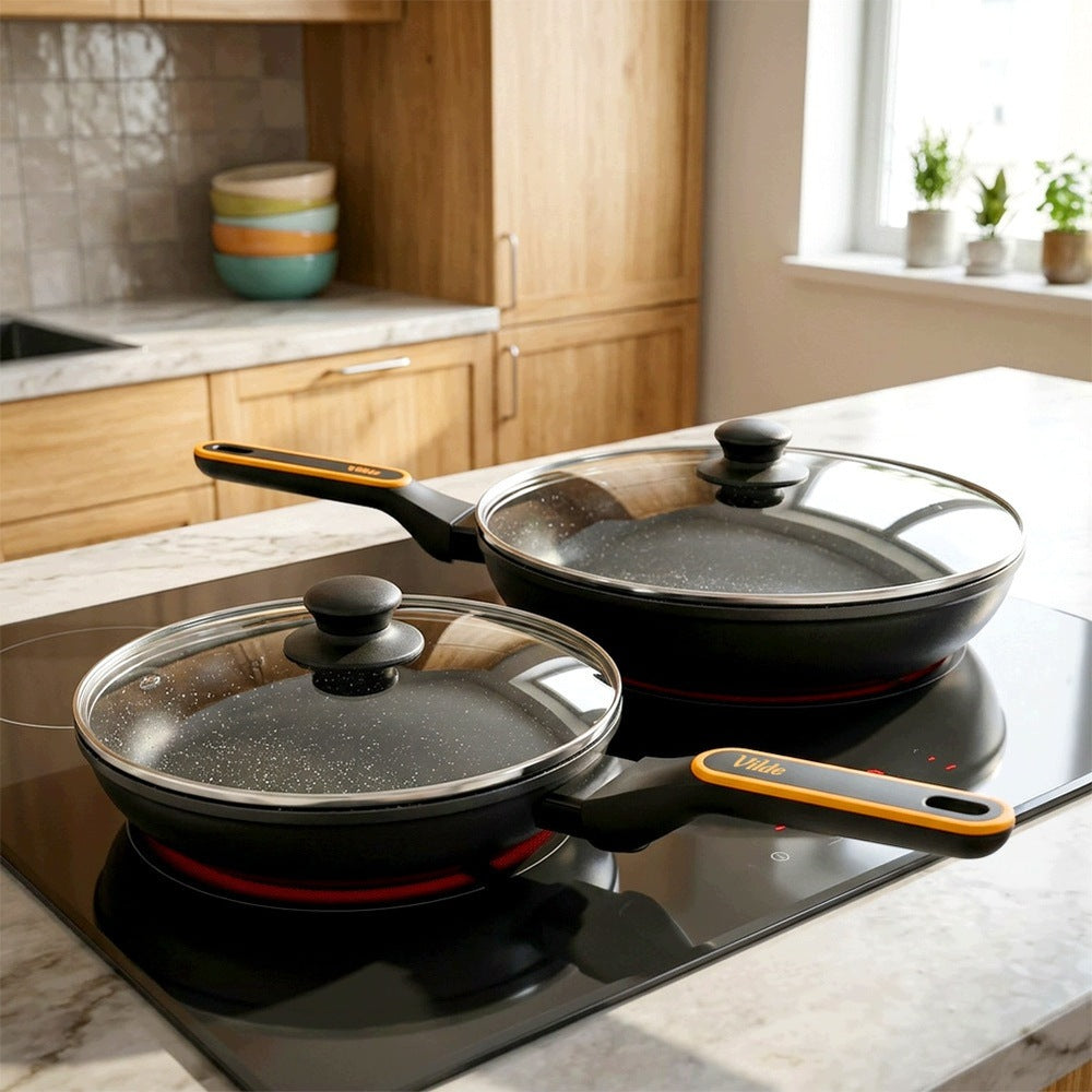 2x GRANITE pan with lid set of pans with lids VILDE 20 23 cm Packaging status original