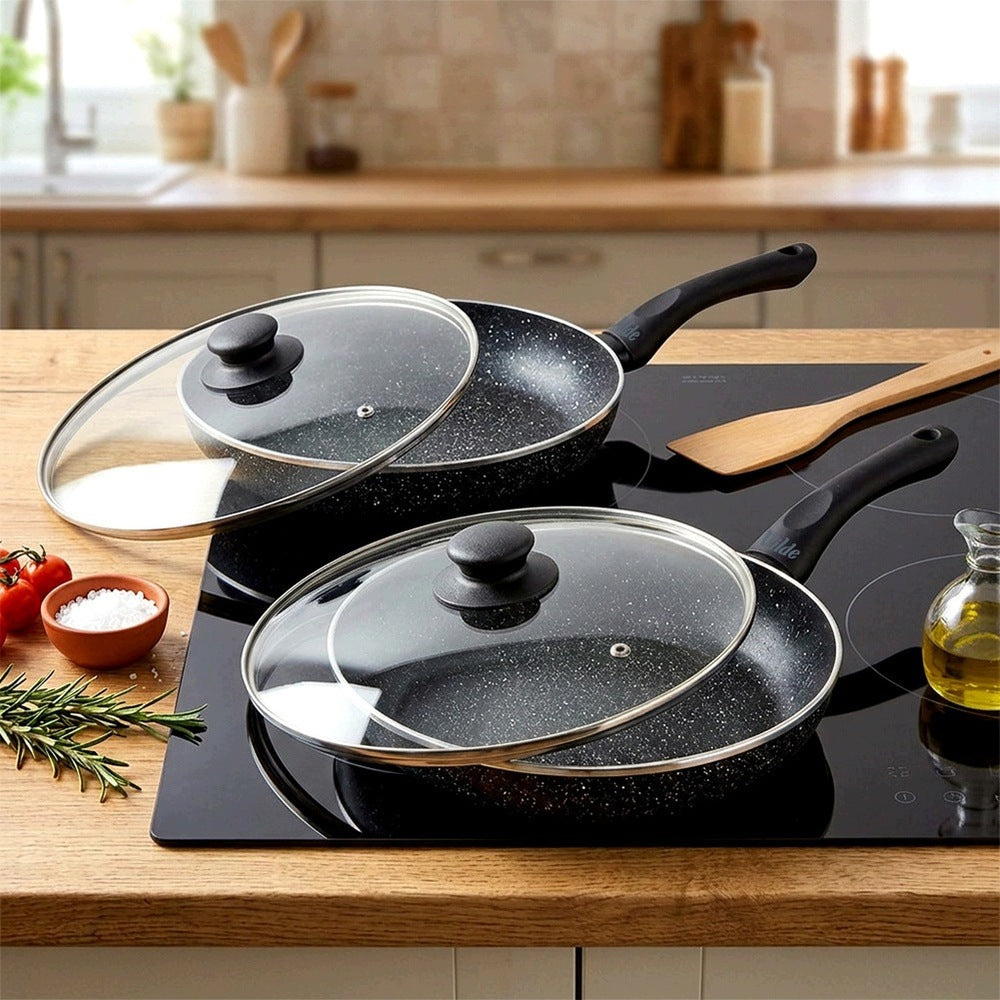 2x GRANITE pan with lid set of pans with lids VILDE 24 28 cm Packaging status original