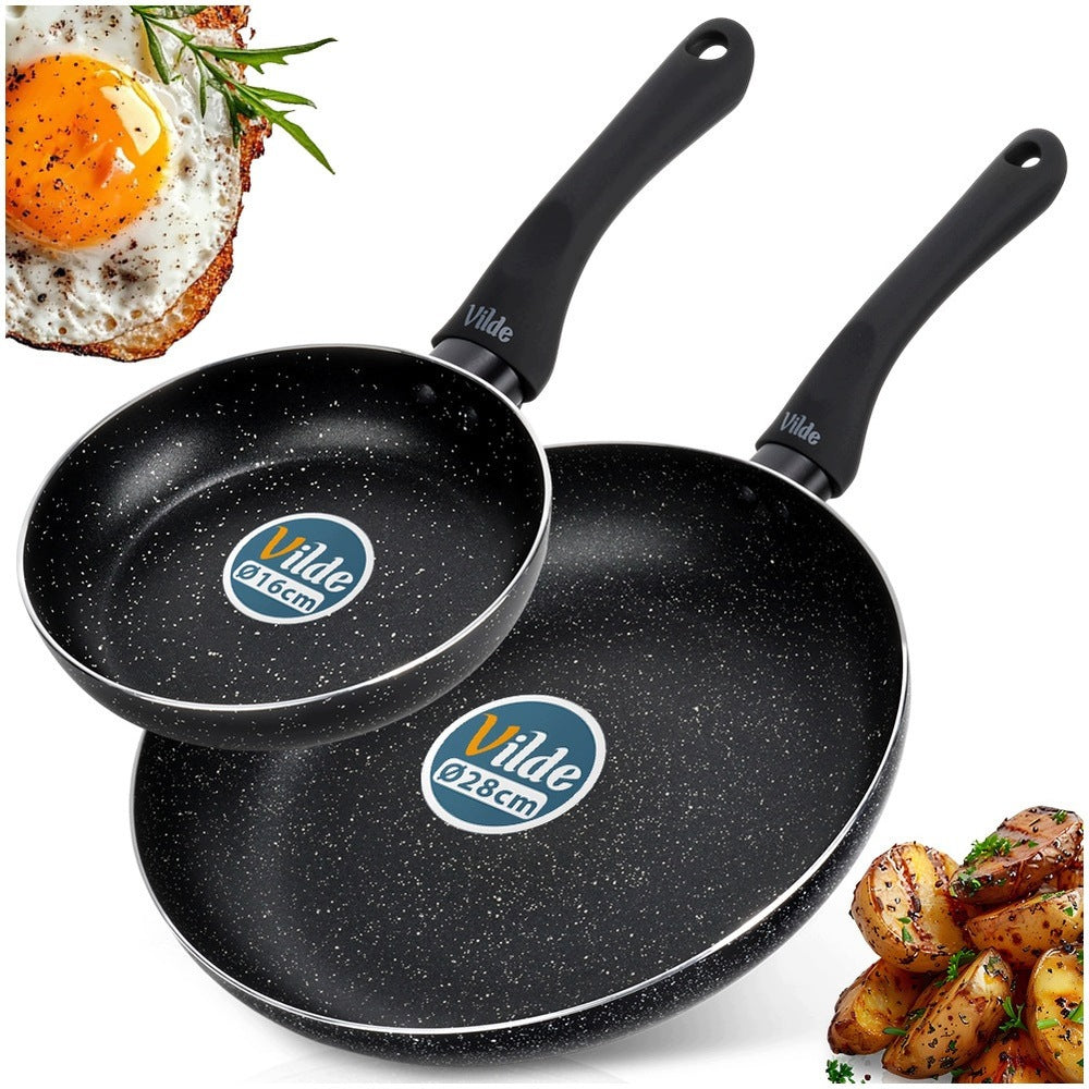 2x GRANITe frying pan for frying stewing pan set VILDE 16 28 cm