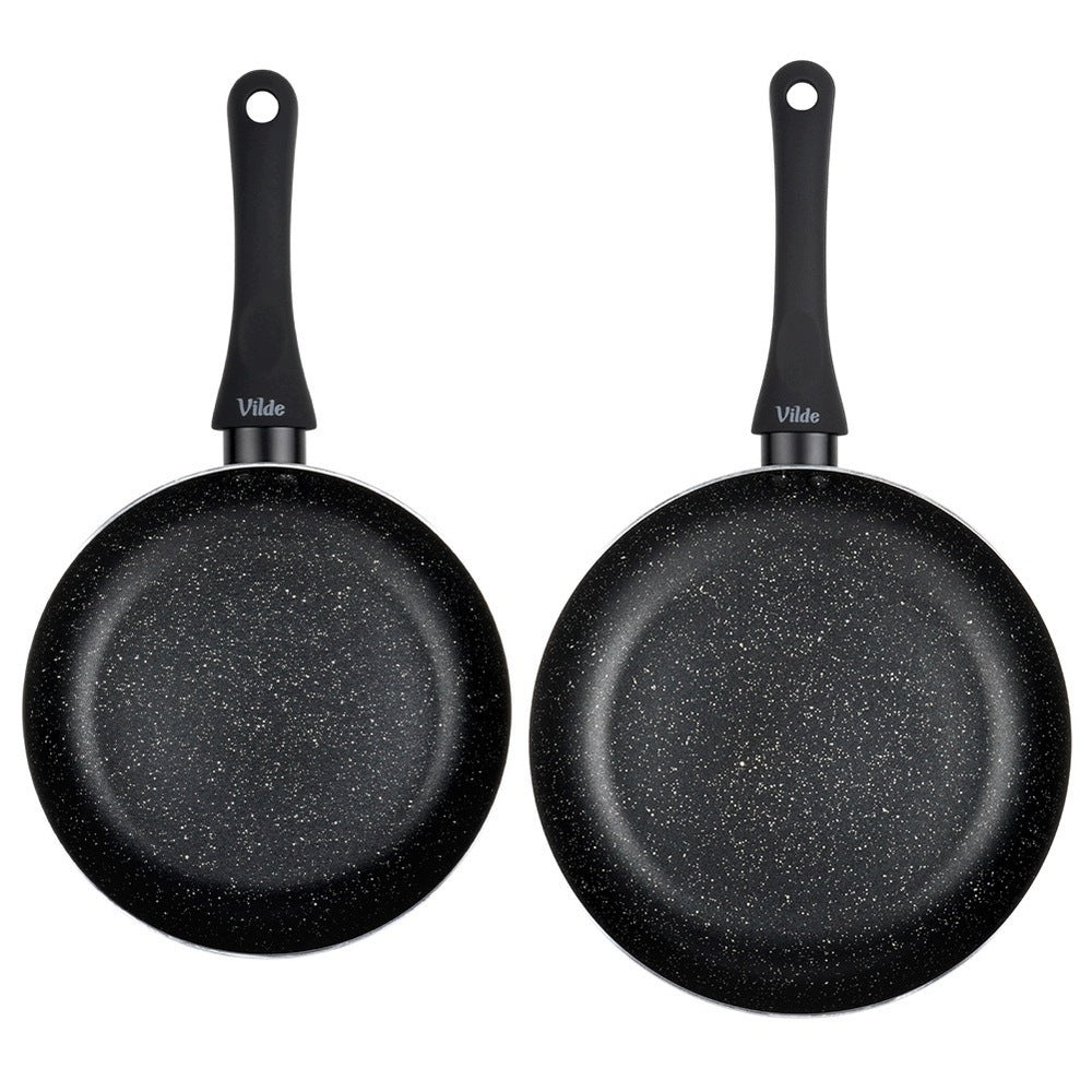 2x GRANITe frying pan for frying stewing pan set VILDE 20 24 cm Brand Vilde