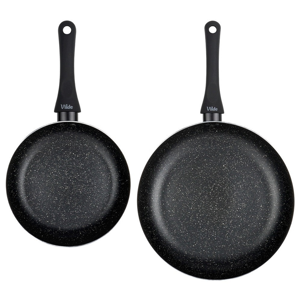 2x GRANITe frying pan for frying stewing pan set VILDE 20 28 cm Brand Vilde