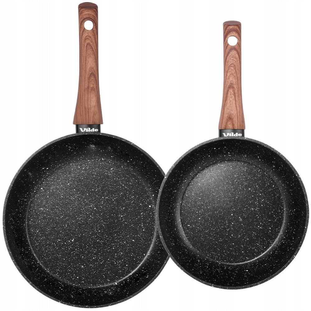 2x GRANITe frying pan for frying stewing set of pans VILDE 20 24 cm Manufacturer code 5900670108561