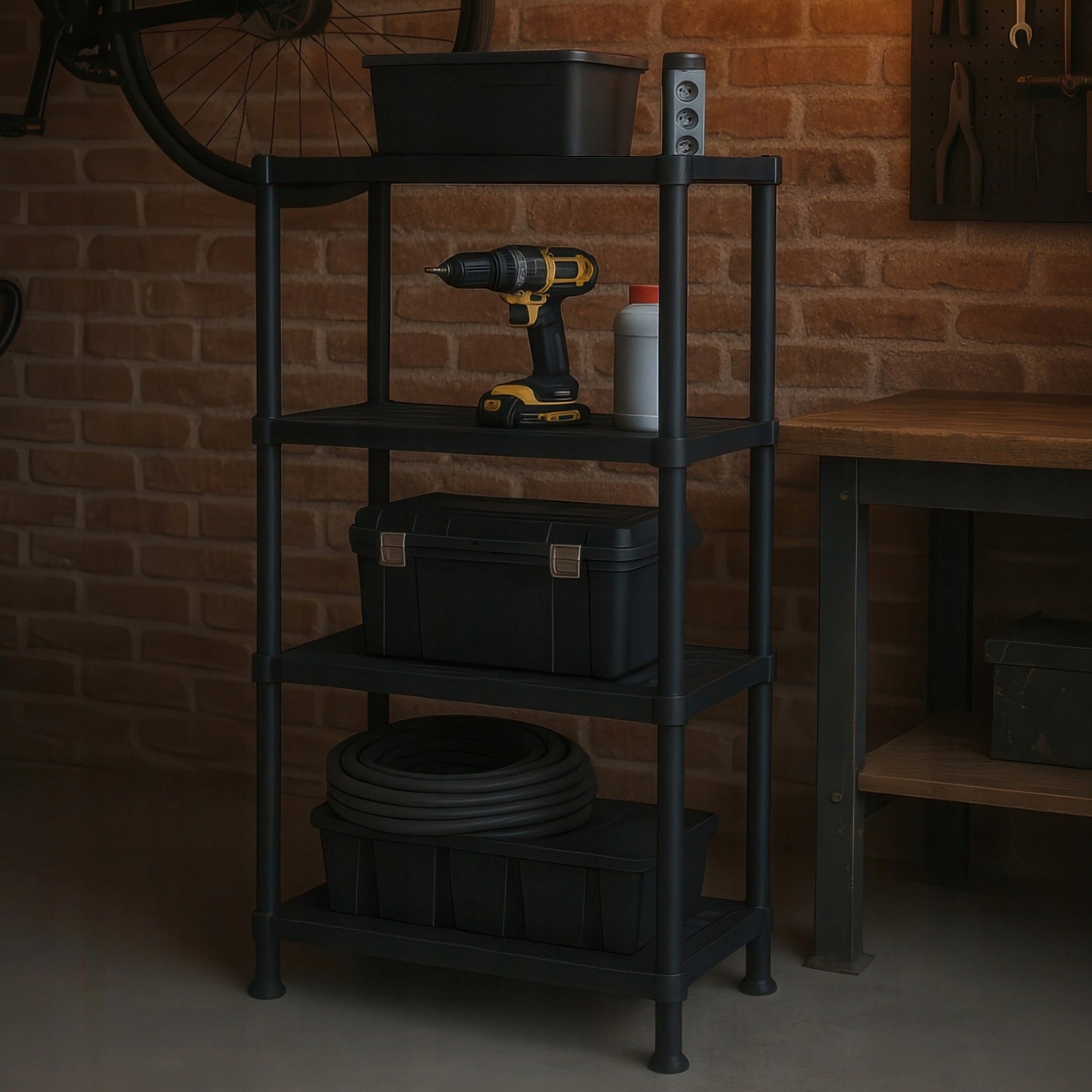 2x Garage Storage Rack 4 Shelves 20 kg Sturdy Strong Manufacturer Keter