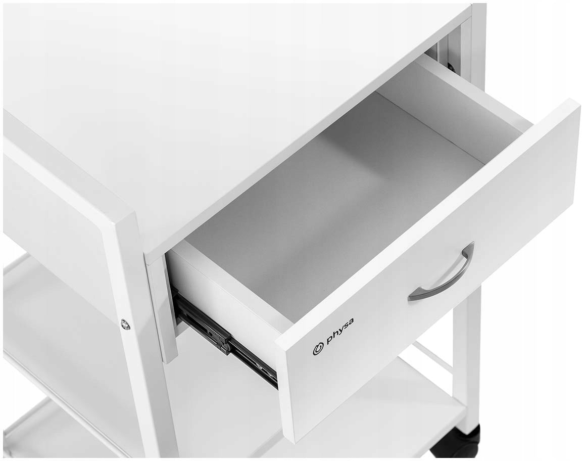 2x Hairdresser's cosmetic helper trolley 1 drawer 3 shelves 47.5 x 40 x 85. Manufacturer code 10040489