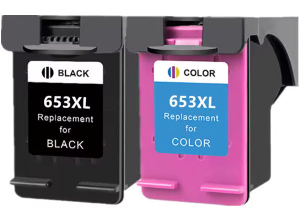 2x High Yield Ink for HP 653XL. Colour + Black HP 6000, 6075, 6400, 6475