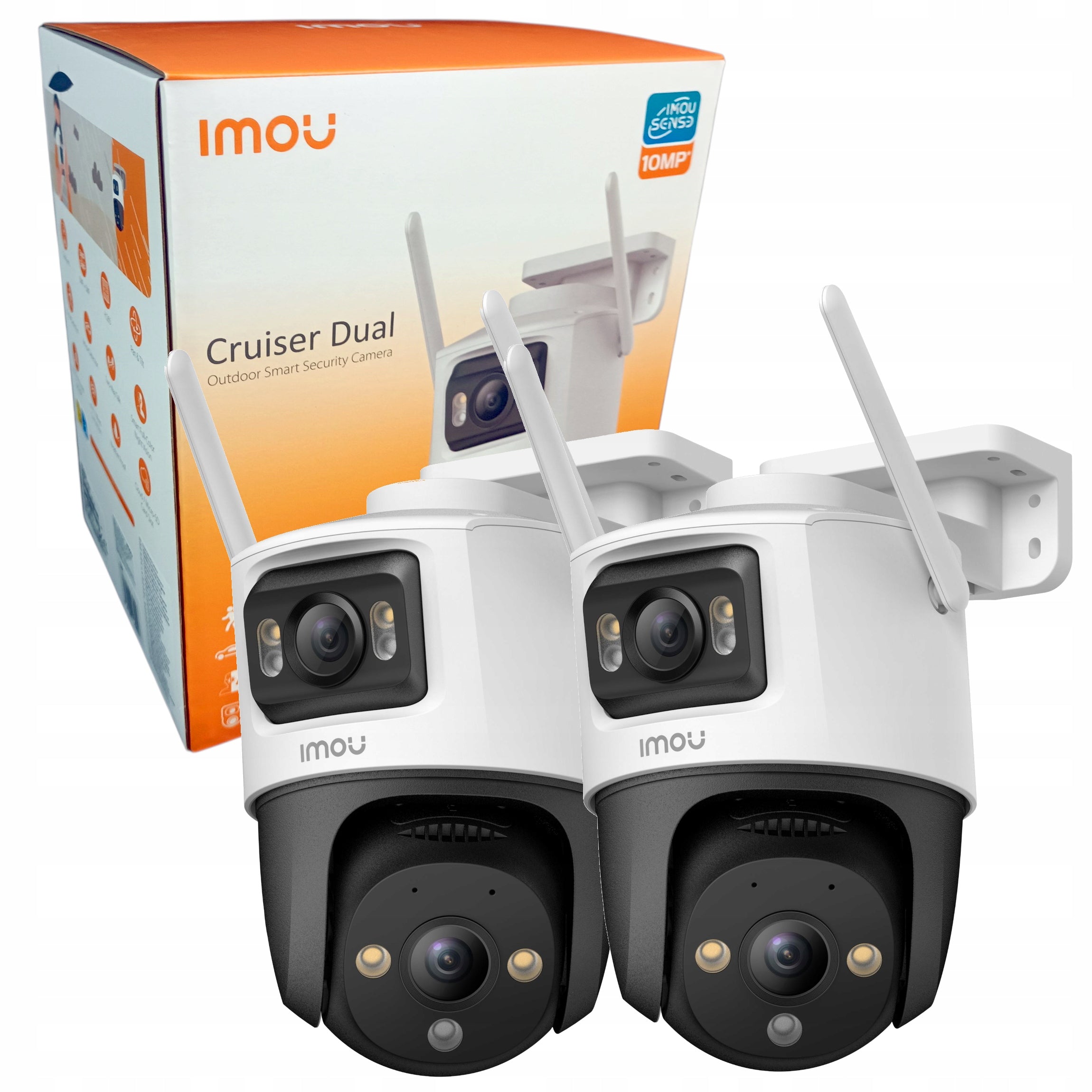 2x IP Camera Rotating Imou Cruiser Dual 10MP (5MP+5MP) Audio External