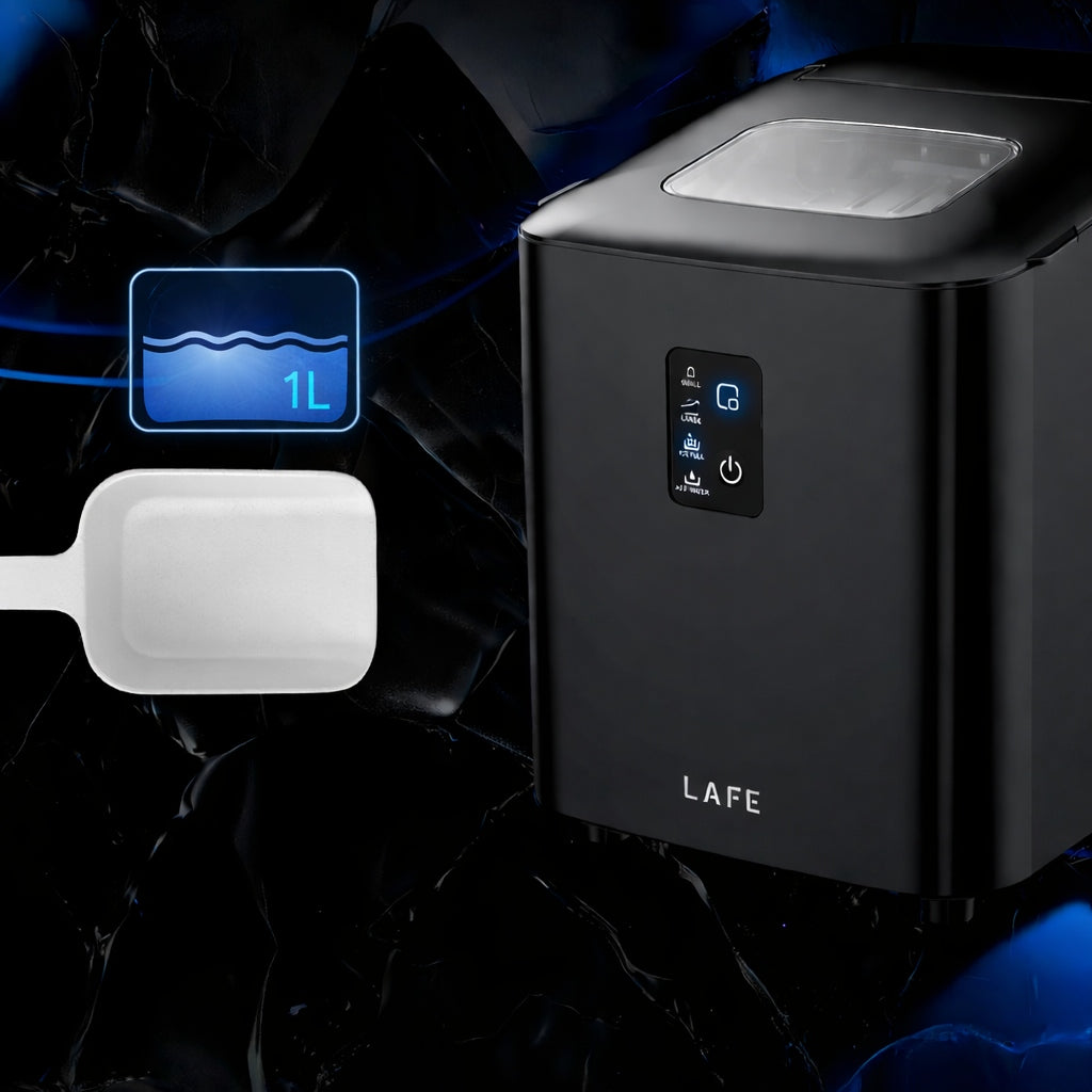 2x Ice Maker Lafe Ice Cube Maker 1l Black 120w Drawer Ice 12kg Brand Lafe