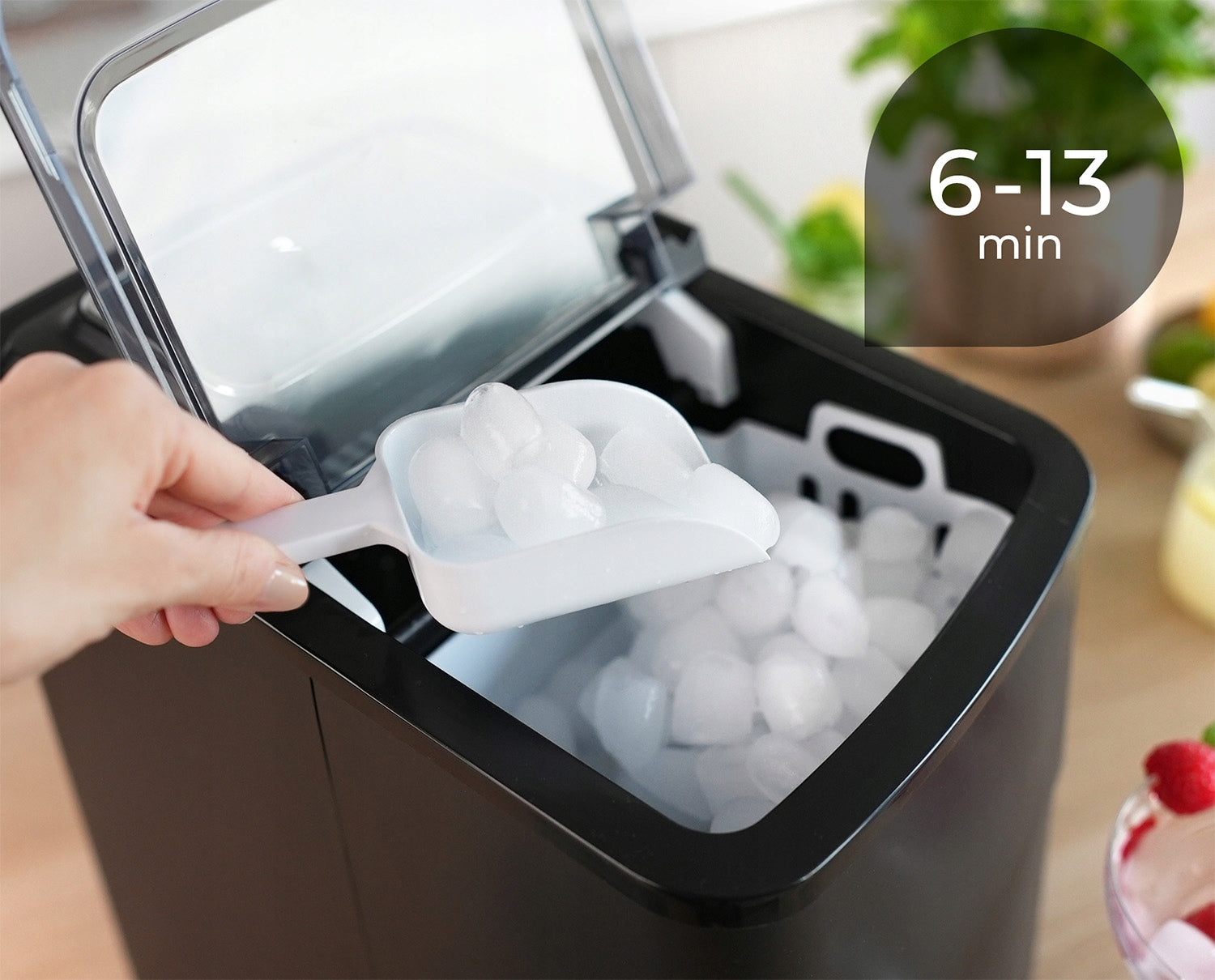 2x Ice Maker Mozano Multi Cube Black 160w 12kg 24h Timer 2 Size Brand Mozano