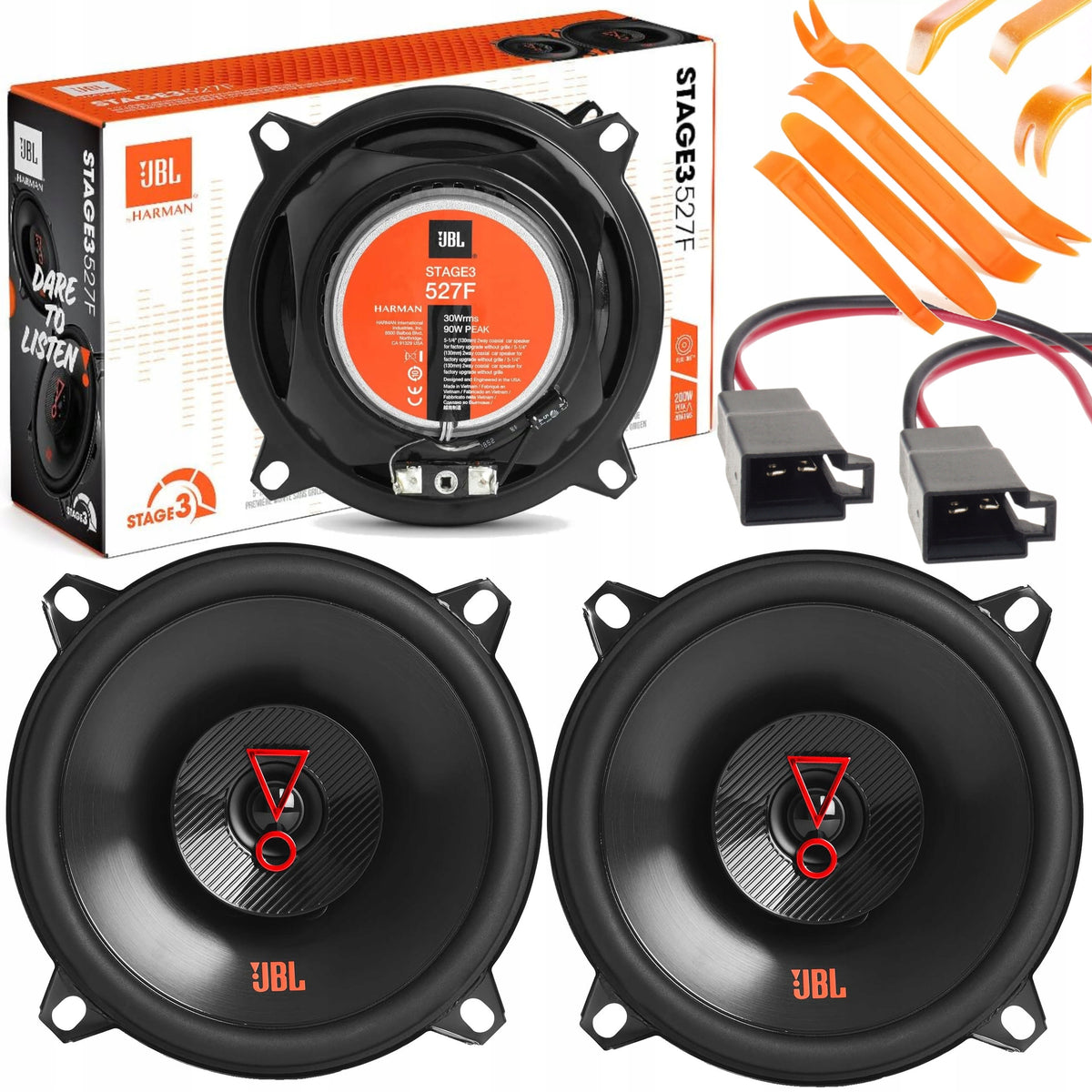 2x JBL Speakers 130mm STRONG 200W Dacia Logan Duster Sandero Citroen C1 C3