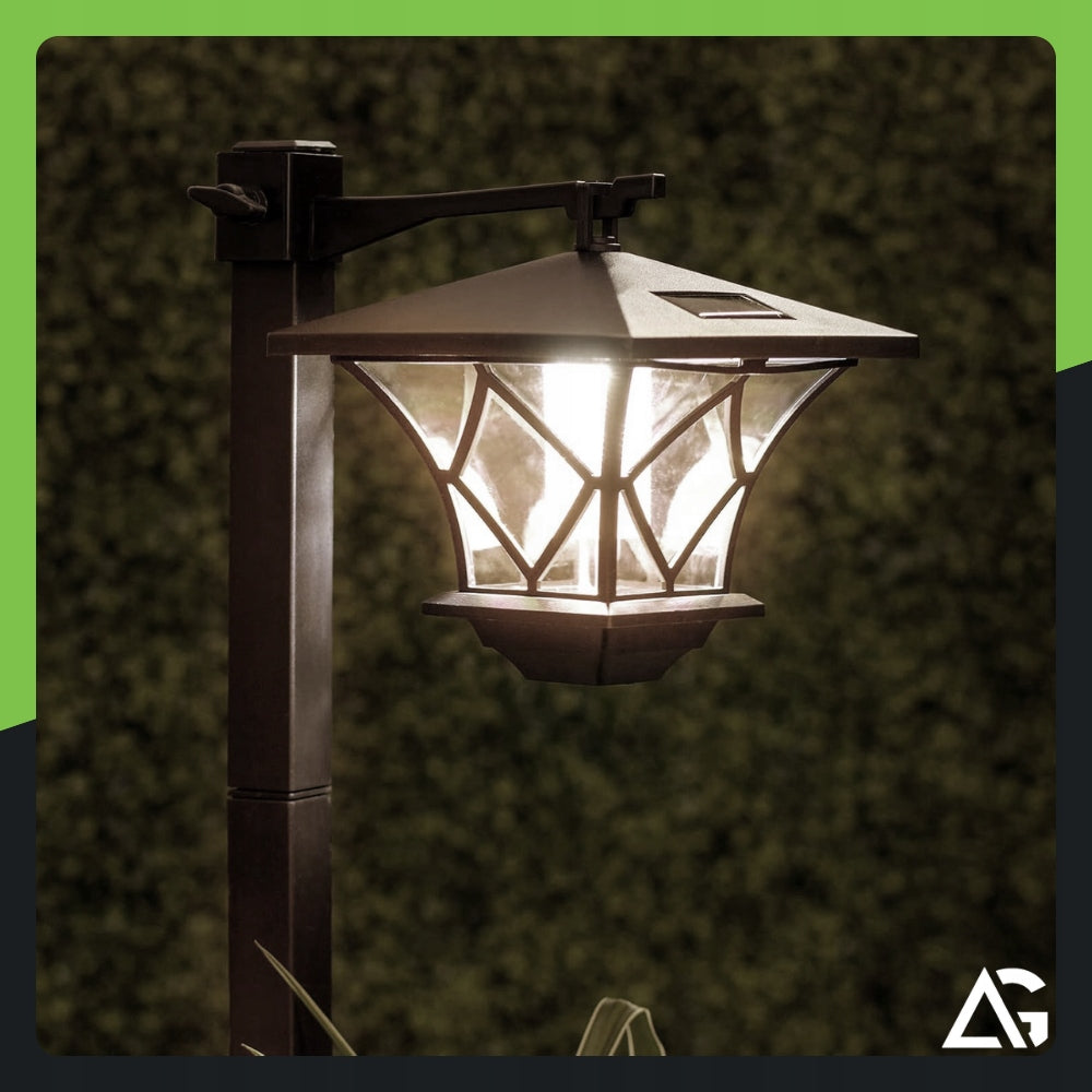 2x LANTERN SOLAR GARDEN LAMP LED LANTERN DUSK SENSOR 150CM Brand ARSA GO