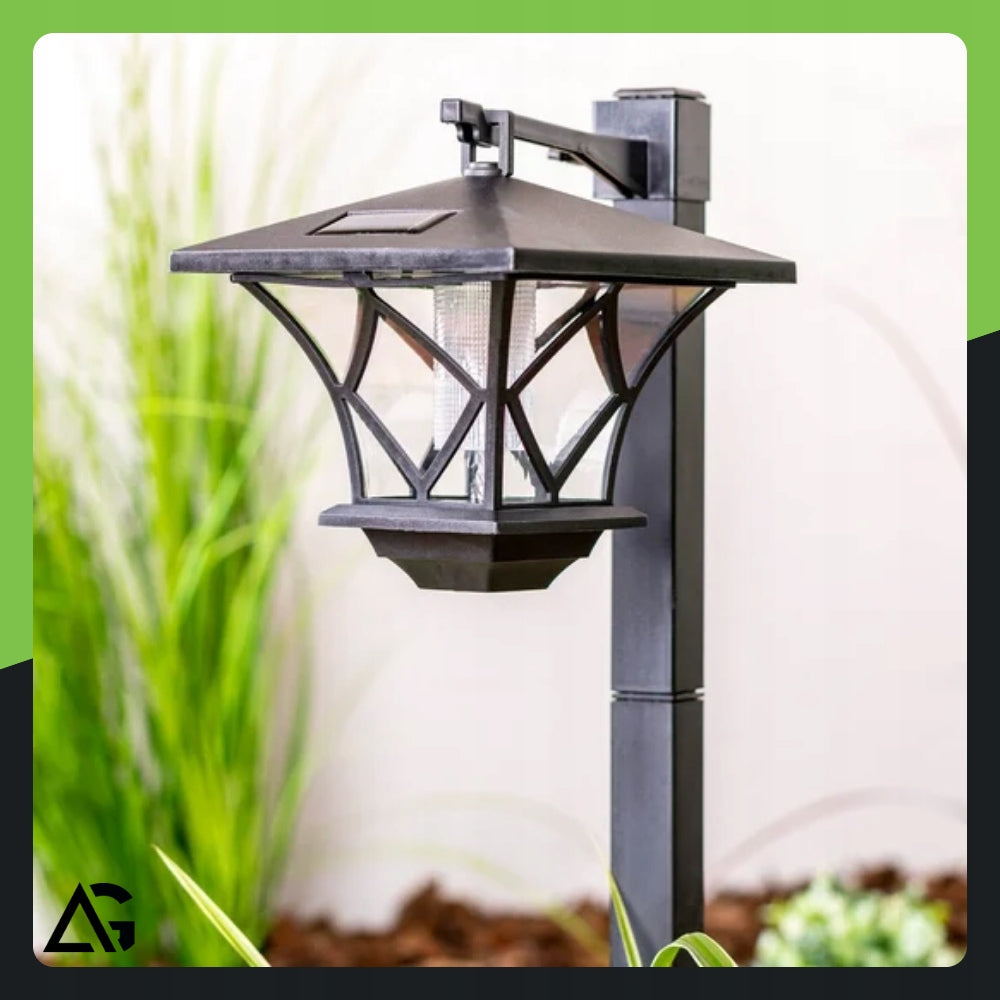 2x LANTERN SOLAR GARDEN LAMP LED LANTERN DUSK SENSOR 150CM Number of pieces 2 pcs