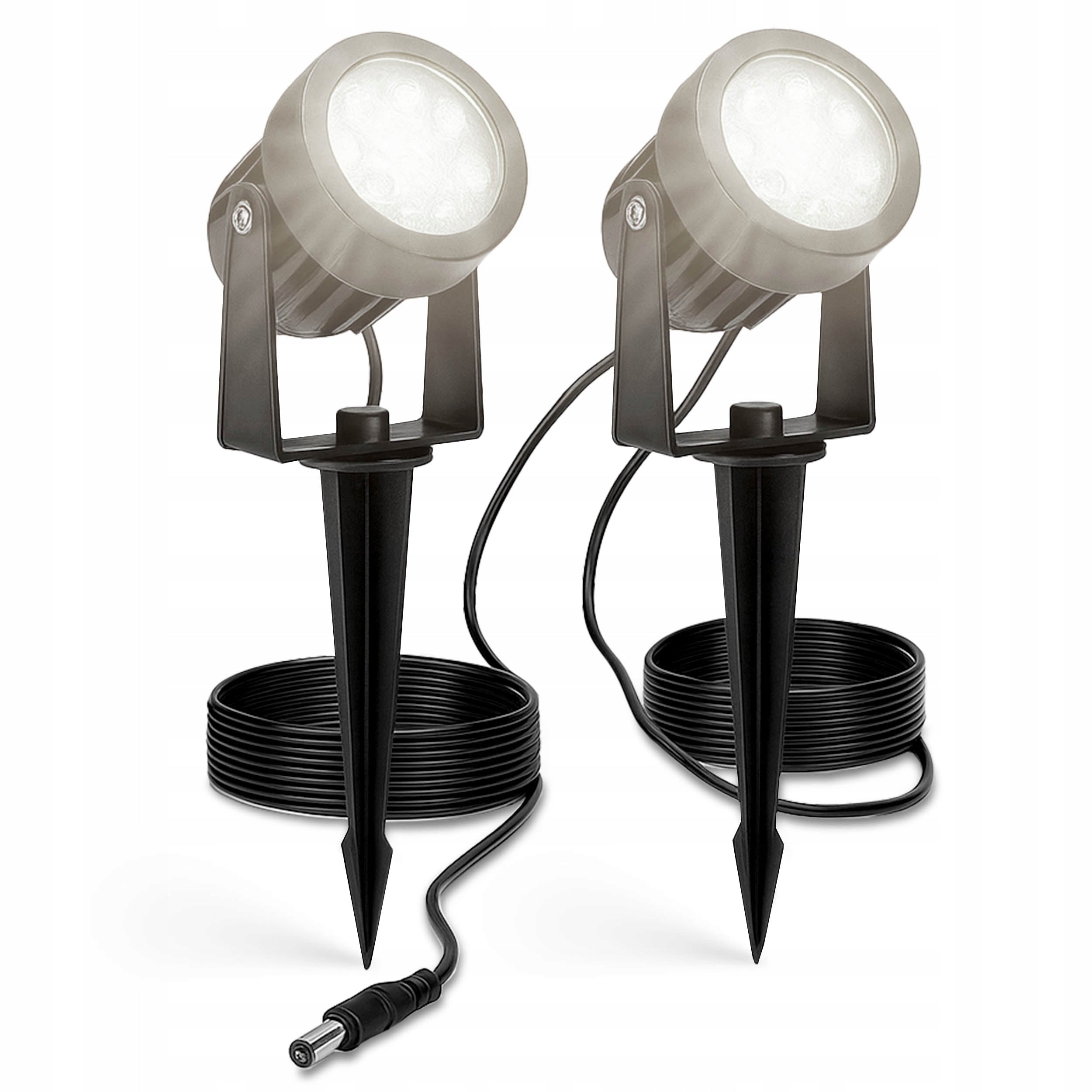 2x LED Garden Headlight Punched Solar Skewer Solar Lamp IP44 Manufacturer code Lampa Solarna LSOL-045