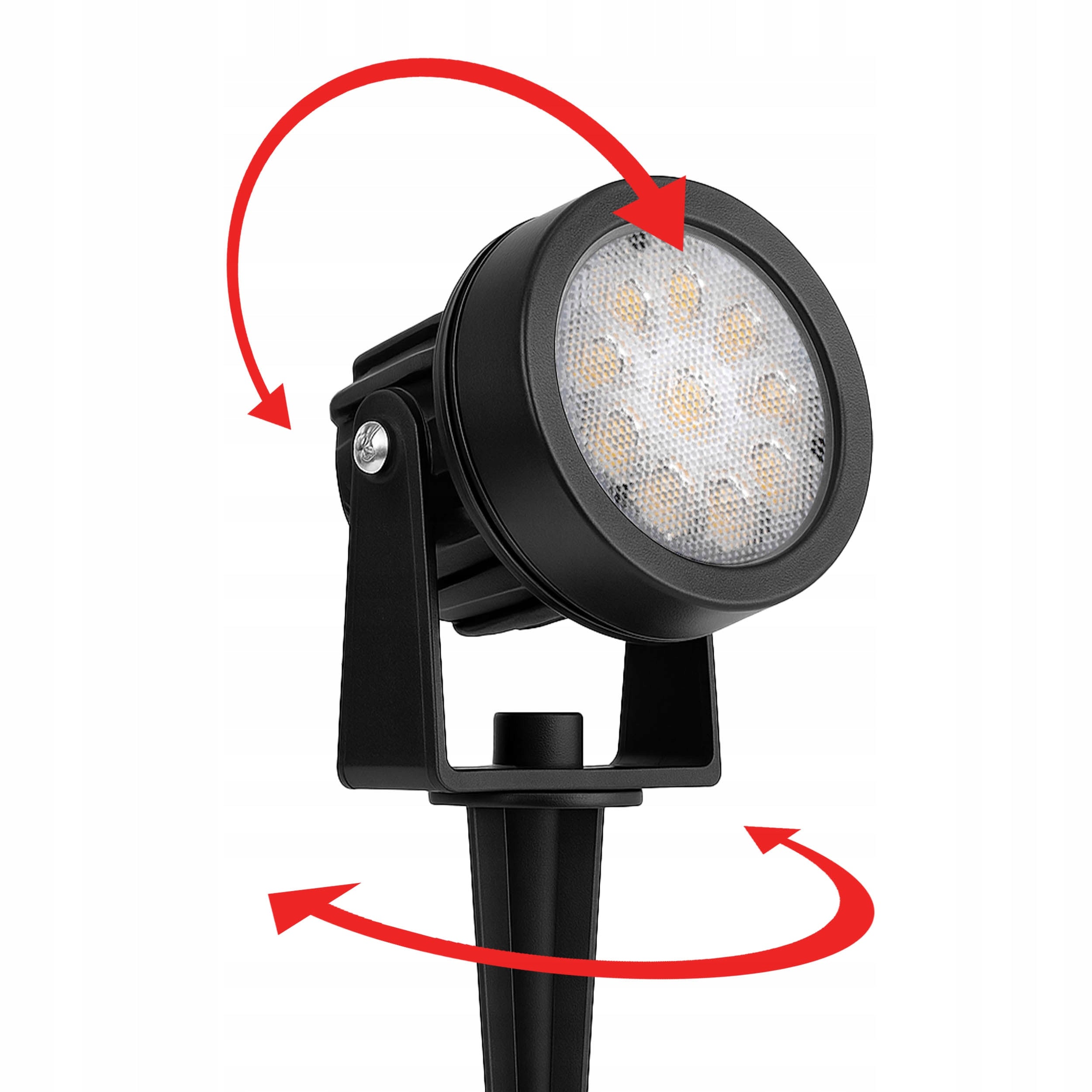 2x LED Garden Headlight Punched Solar Skewer Solar Lamp IP44 Total height 23.5 cm