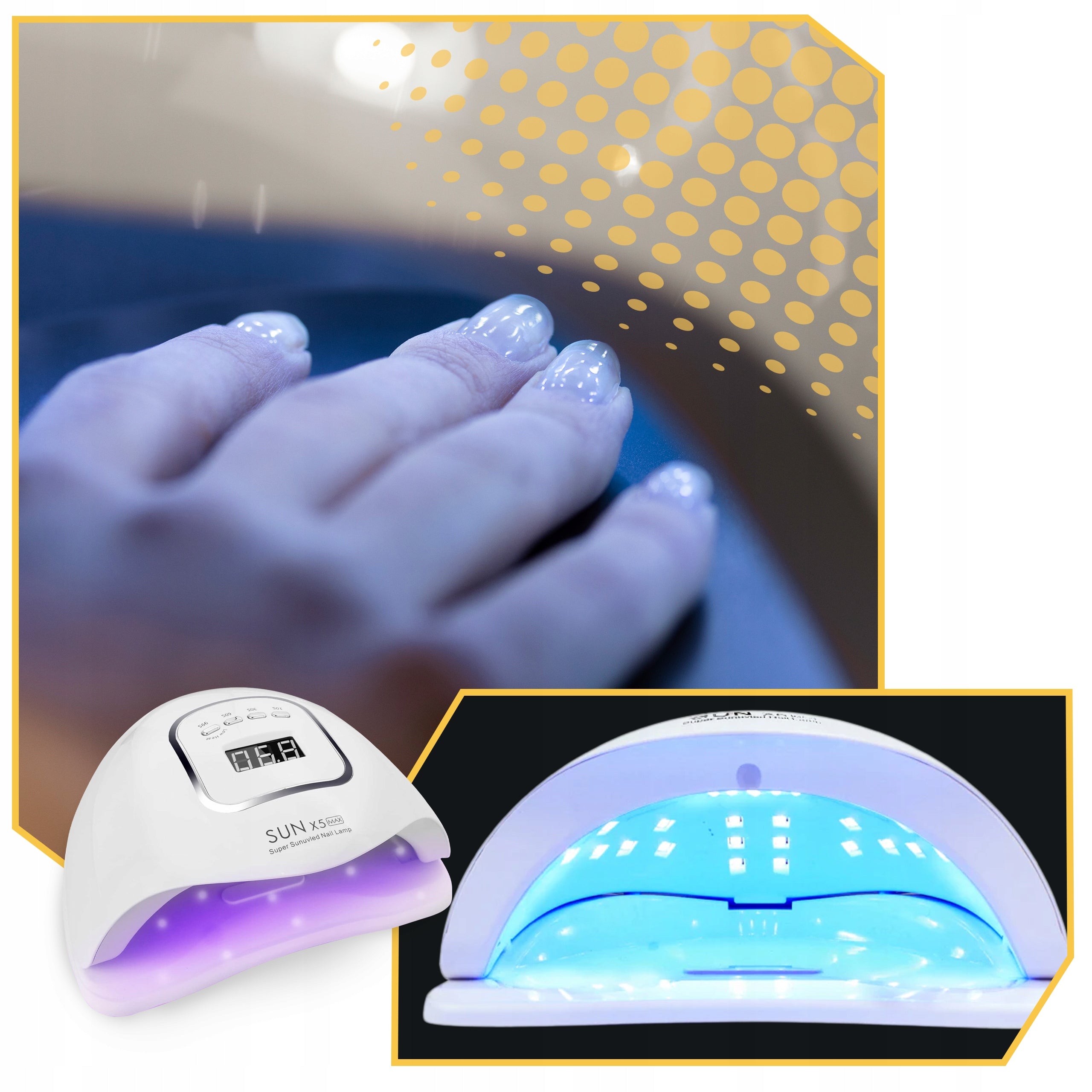 2x LED UV Lamp Lewer Sun X5 Max 80W White Brand Lewer