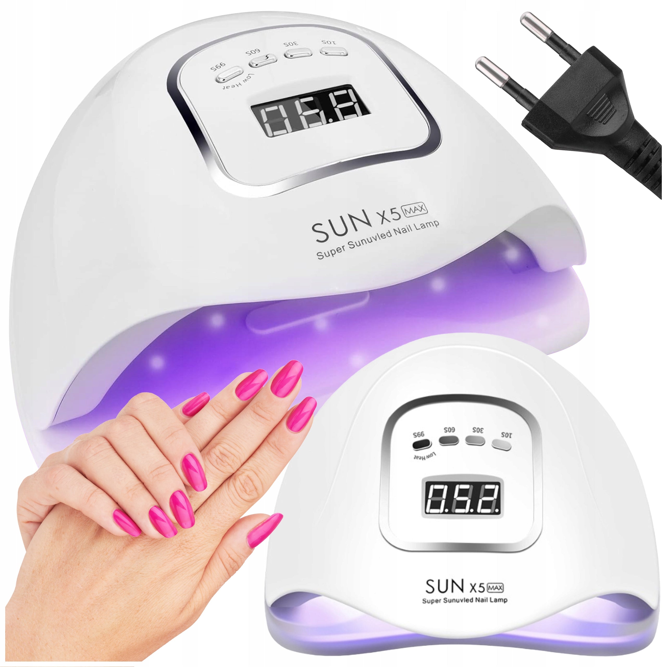 2x LED UV Lamp Lewer Sun X5 Max 80W White Model SUN X5 MAX