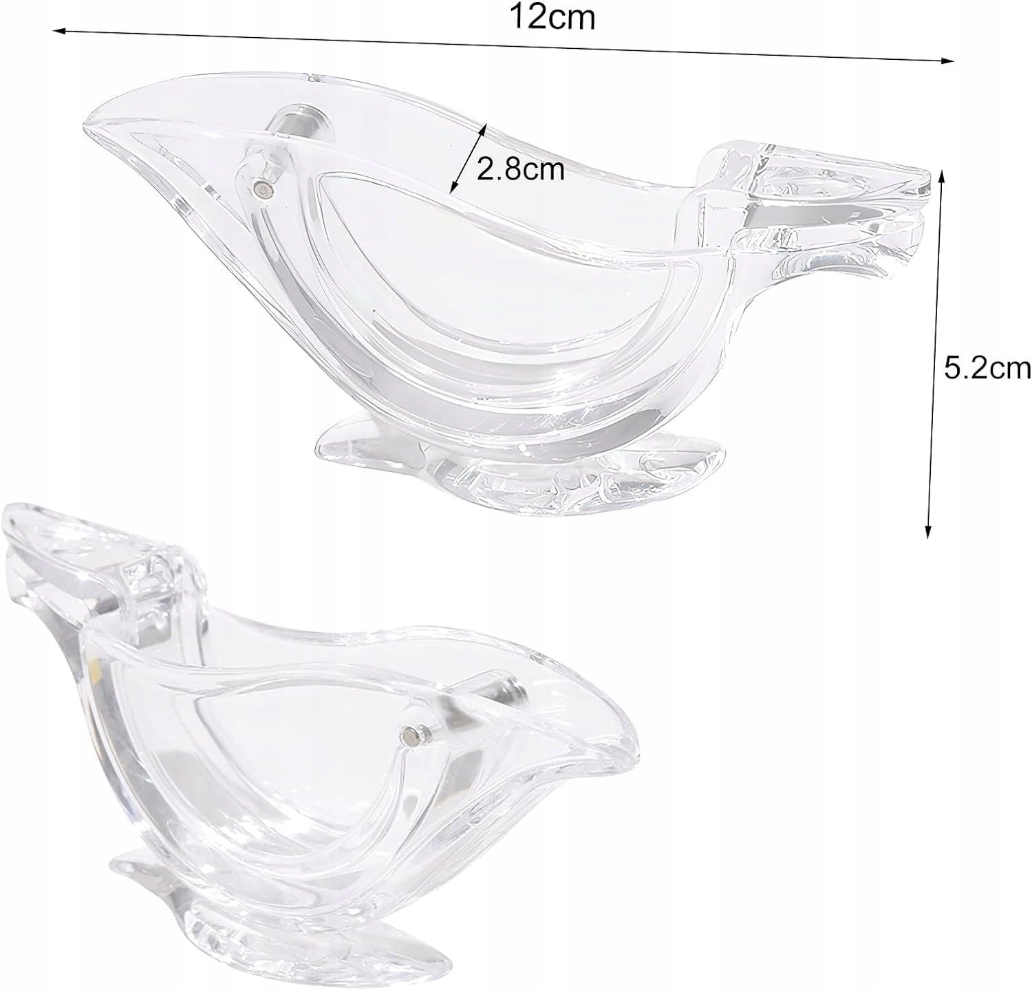2x MANUAL CITRUS JUICER LEMON ORANGE TRANSPARENT SET Power rating 0 W