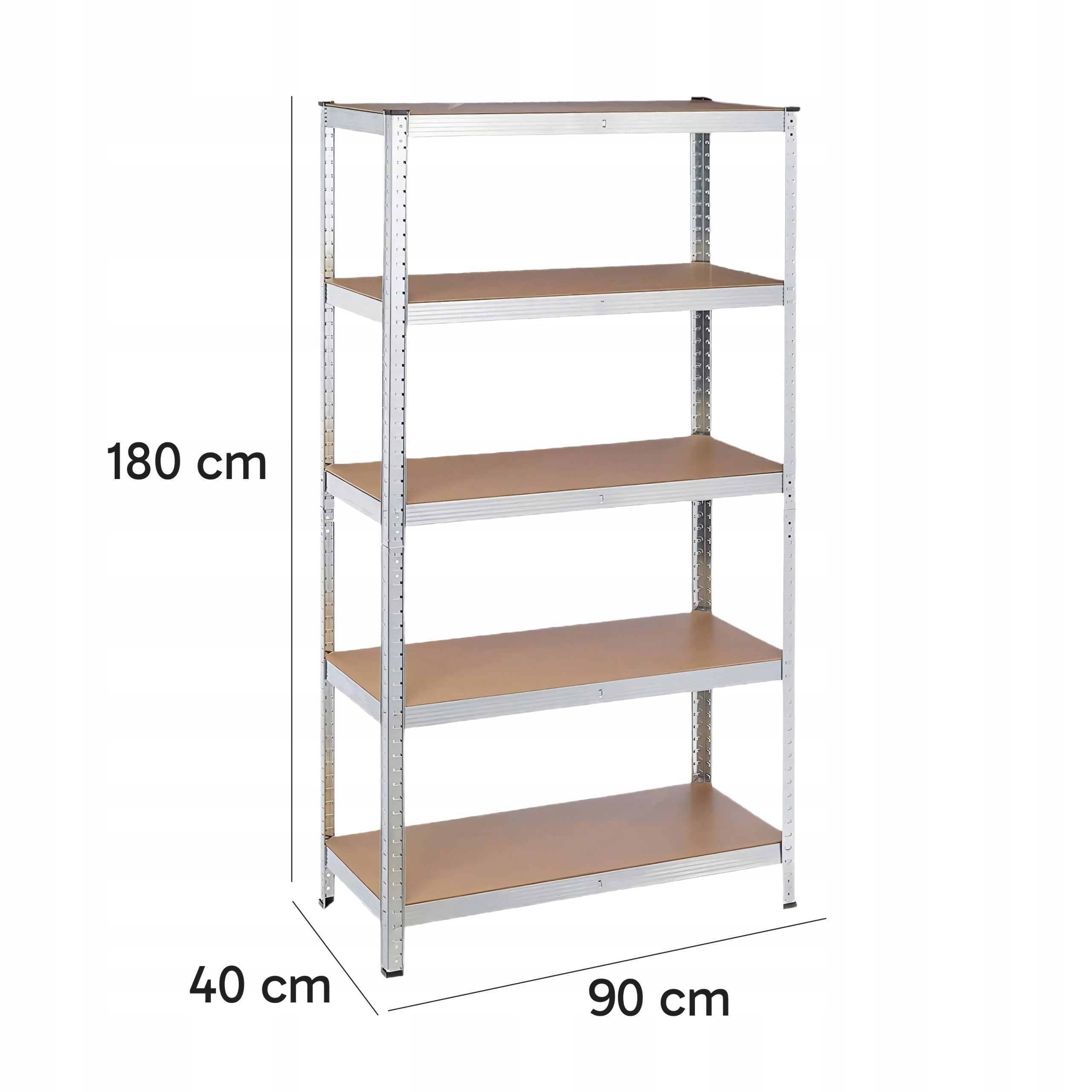 2x METAL STORAGE RACK 10 SHELVES 180X90X40CM 1750 KG GARAGE PRESSED Packaging status original