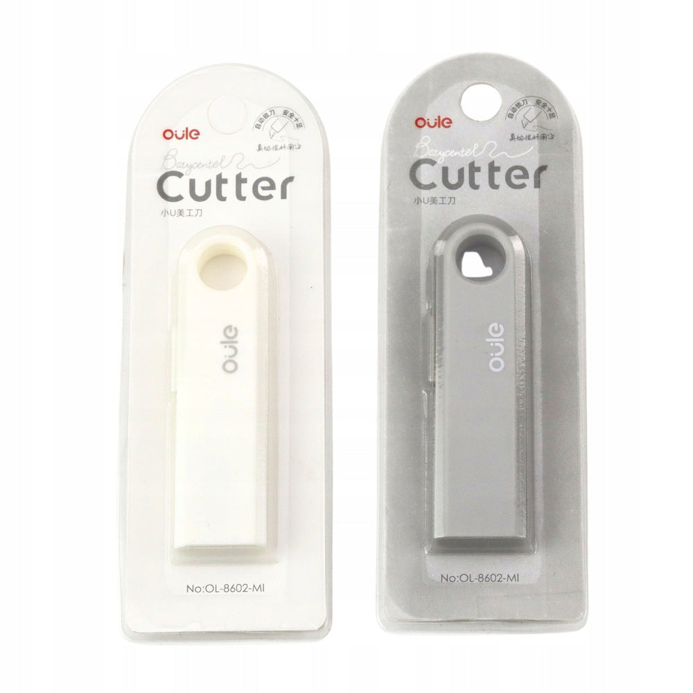 2x MINI RETRACTABLE KNIFE COMPACT FOR PAPER WALLPAPER FOIL BLADE BROKEN Manufacturer code 14356