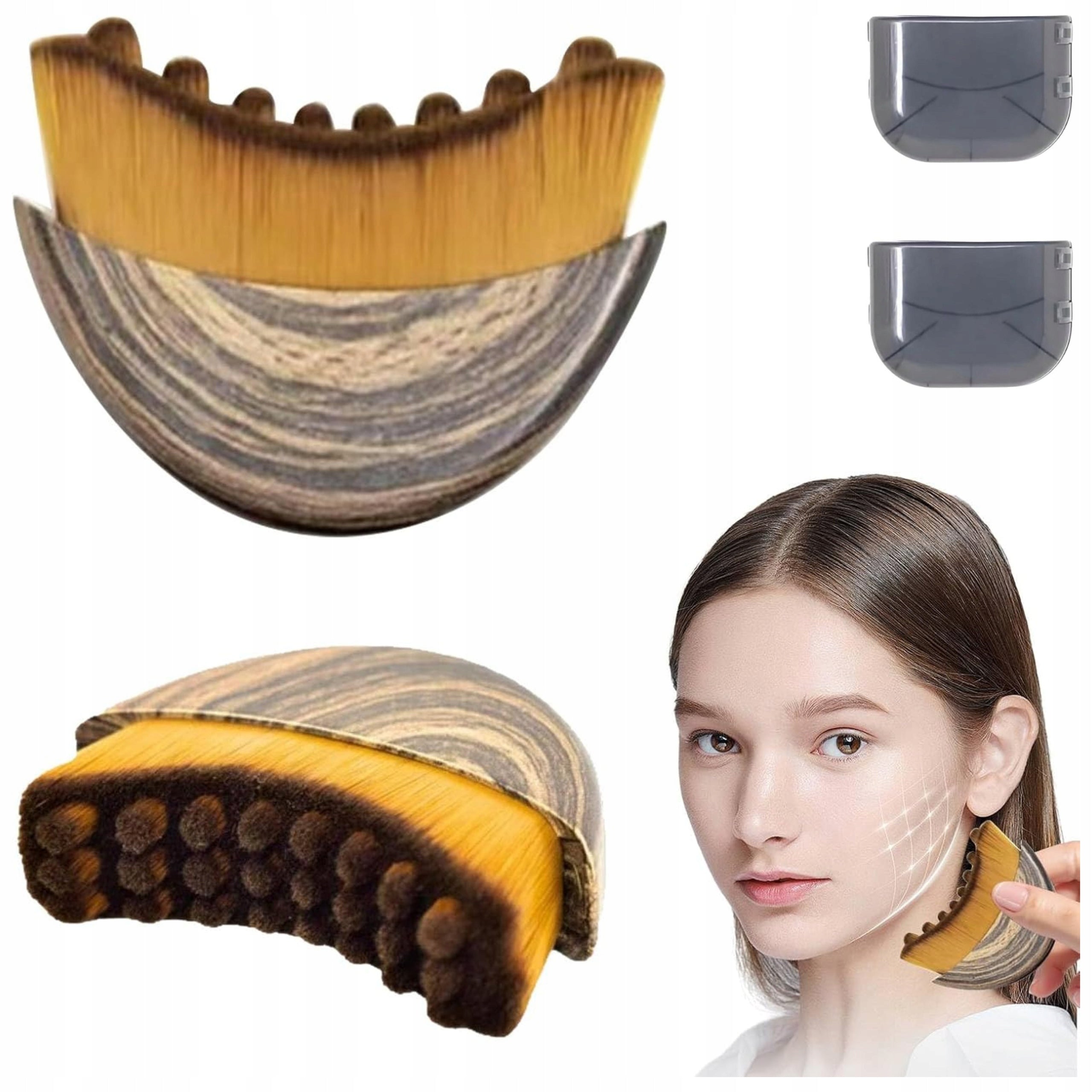 2x NECK FACE MASSAGE BRUSH LYMPHITIC DRAINAGE DRY MASSAGER