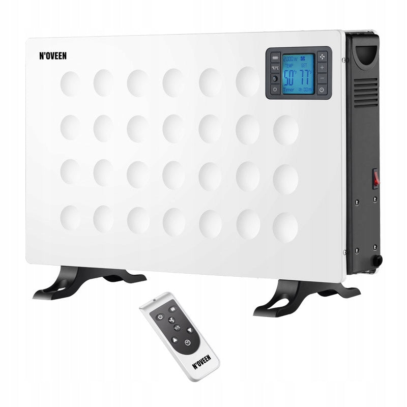 2x NOVEEN CH8000 LCD Smart Convector Heater, White Brand N'oveen