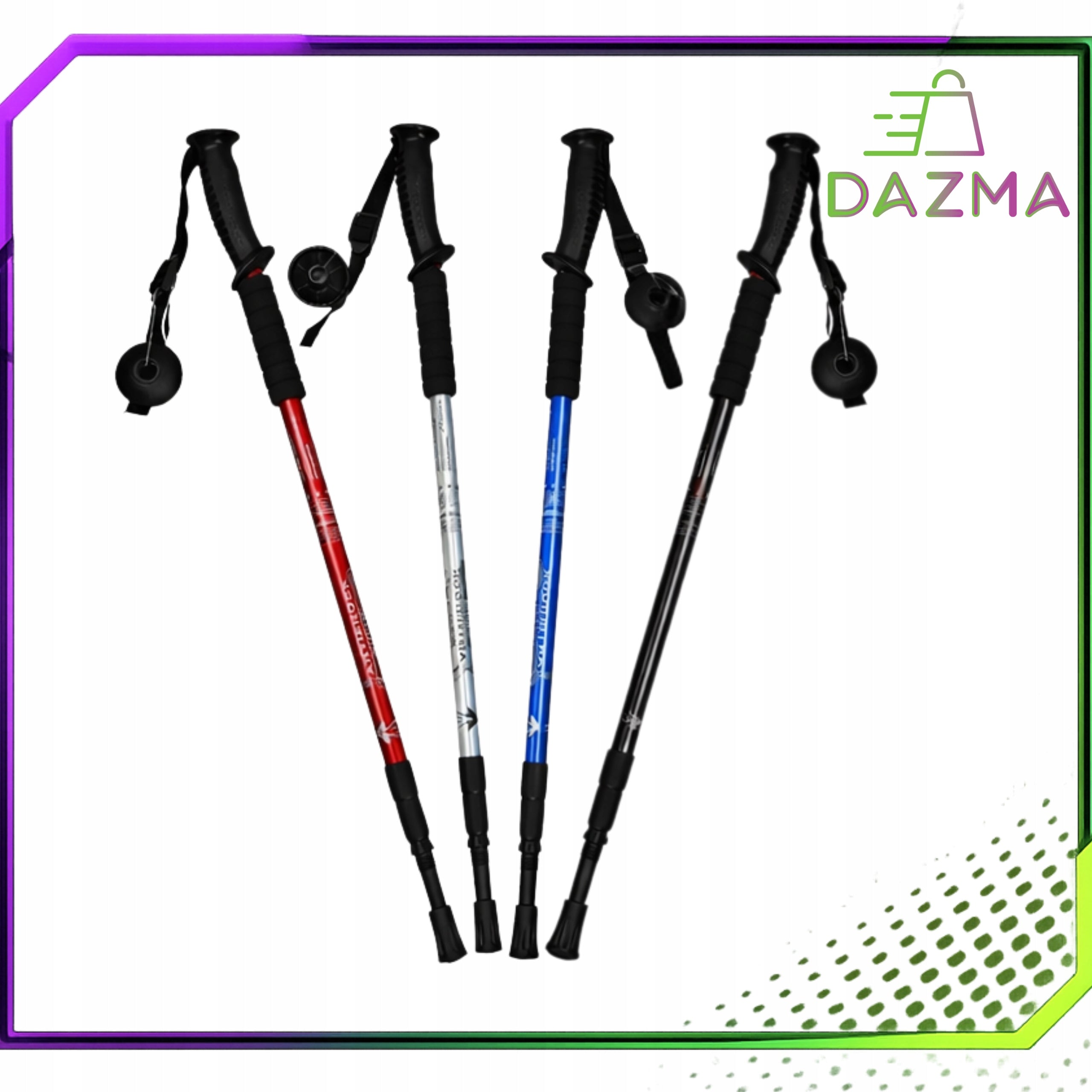 2x Nordic Walking Poles Walking Sticks Folding Anti-Shock ALUMINUM Packaging status original